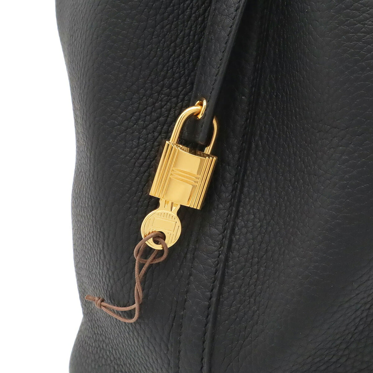 Hermes Black Taurillon Clemence Leather Handbag Tote Bag (Pre-Owned)