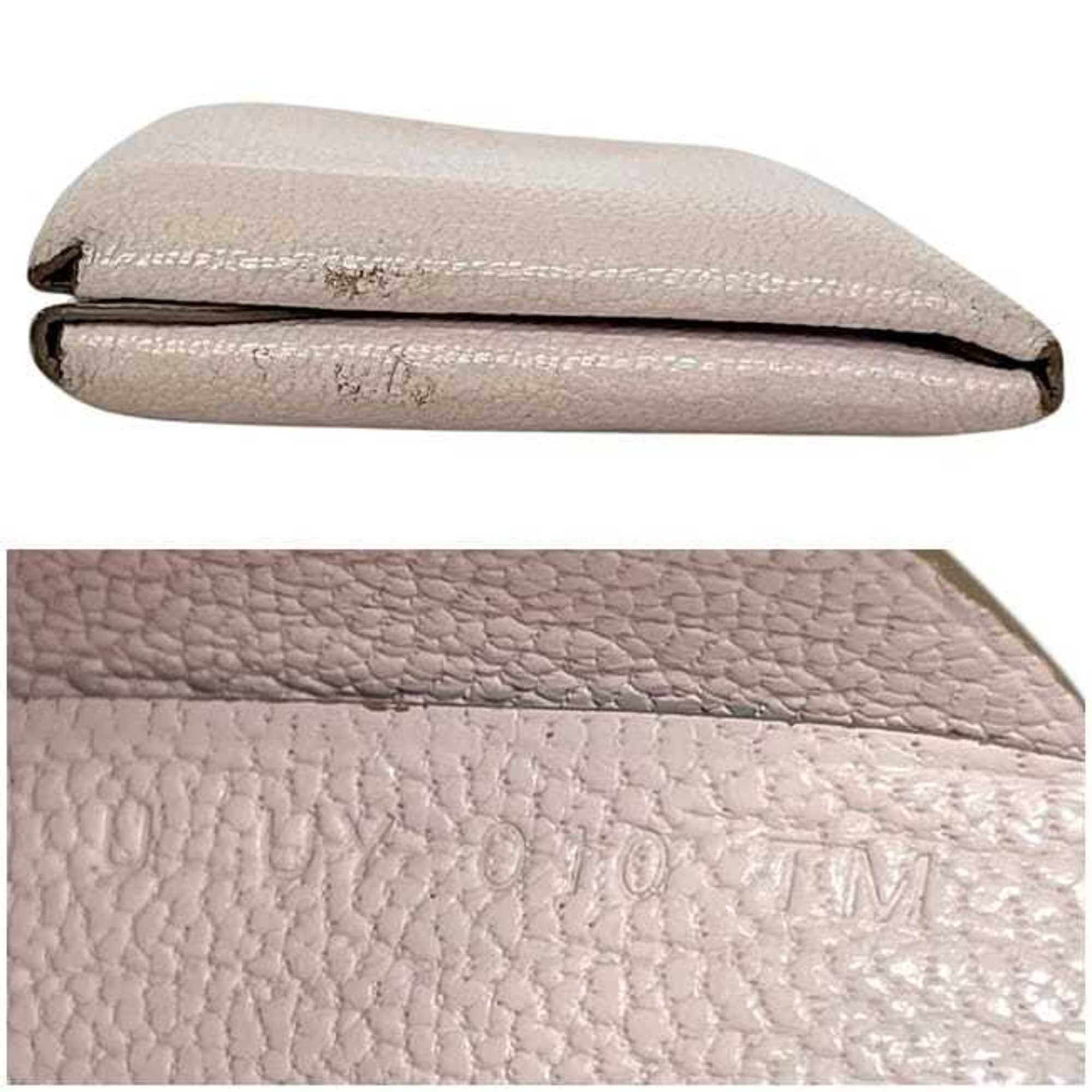 Hermes Pink Leather Chevre Myzore Leather Coin Purse/Coin Case (Pre-Owned)
