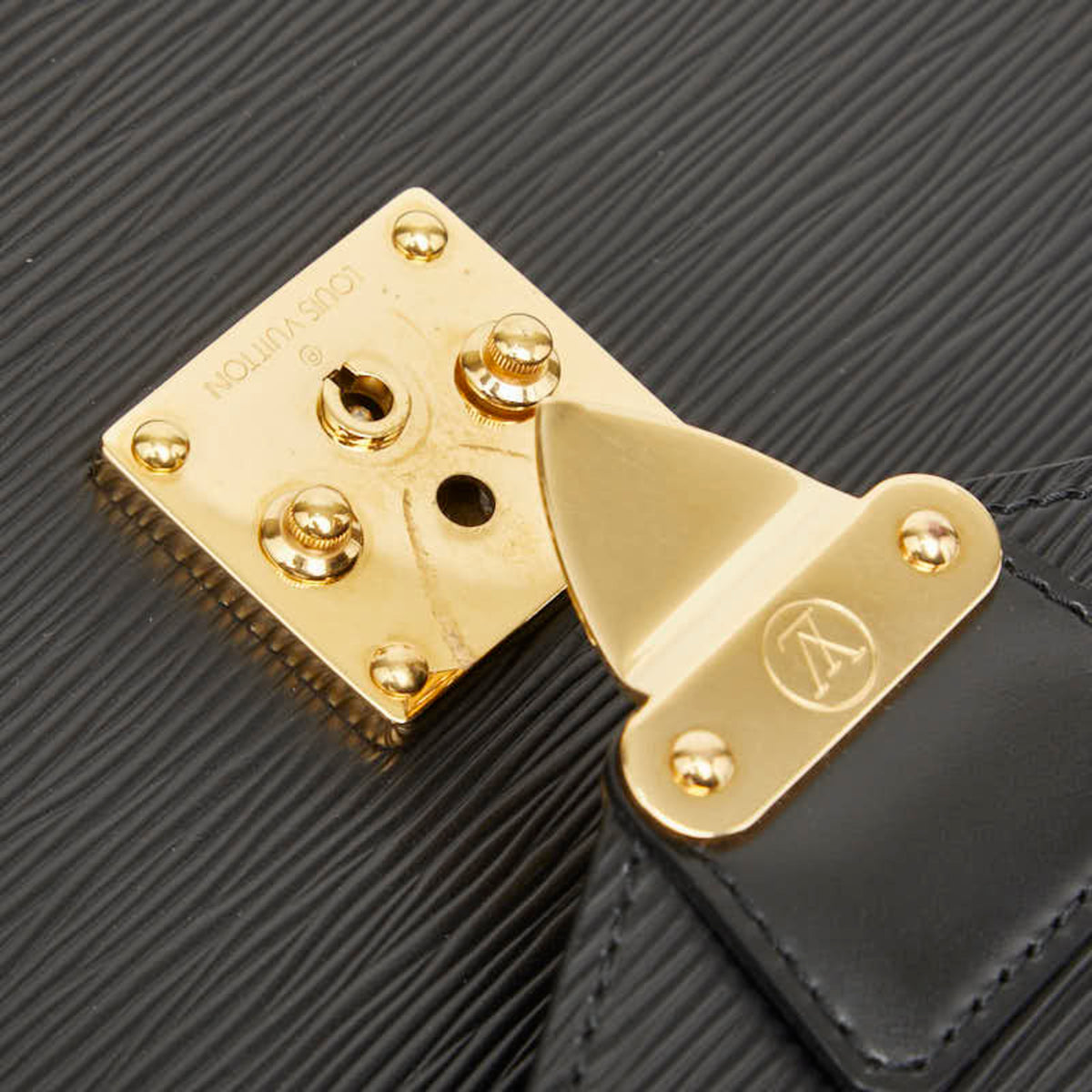 Louis Vuitton Black Noir Leather Shoulder Bag (Pre-Owned)