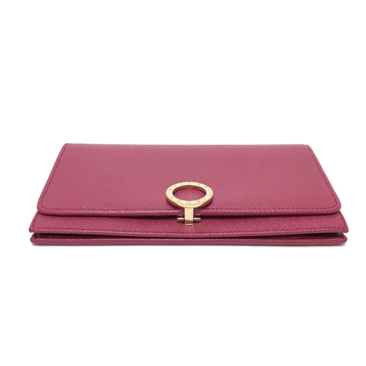 Bvlgari Pink Leather Long Wallet (Bi-Fold) (Pre-Owned)