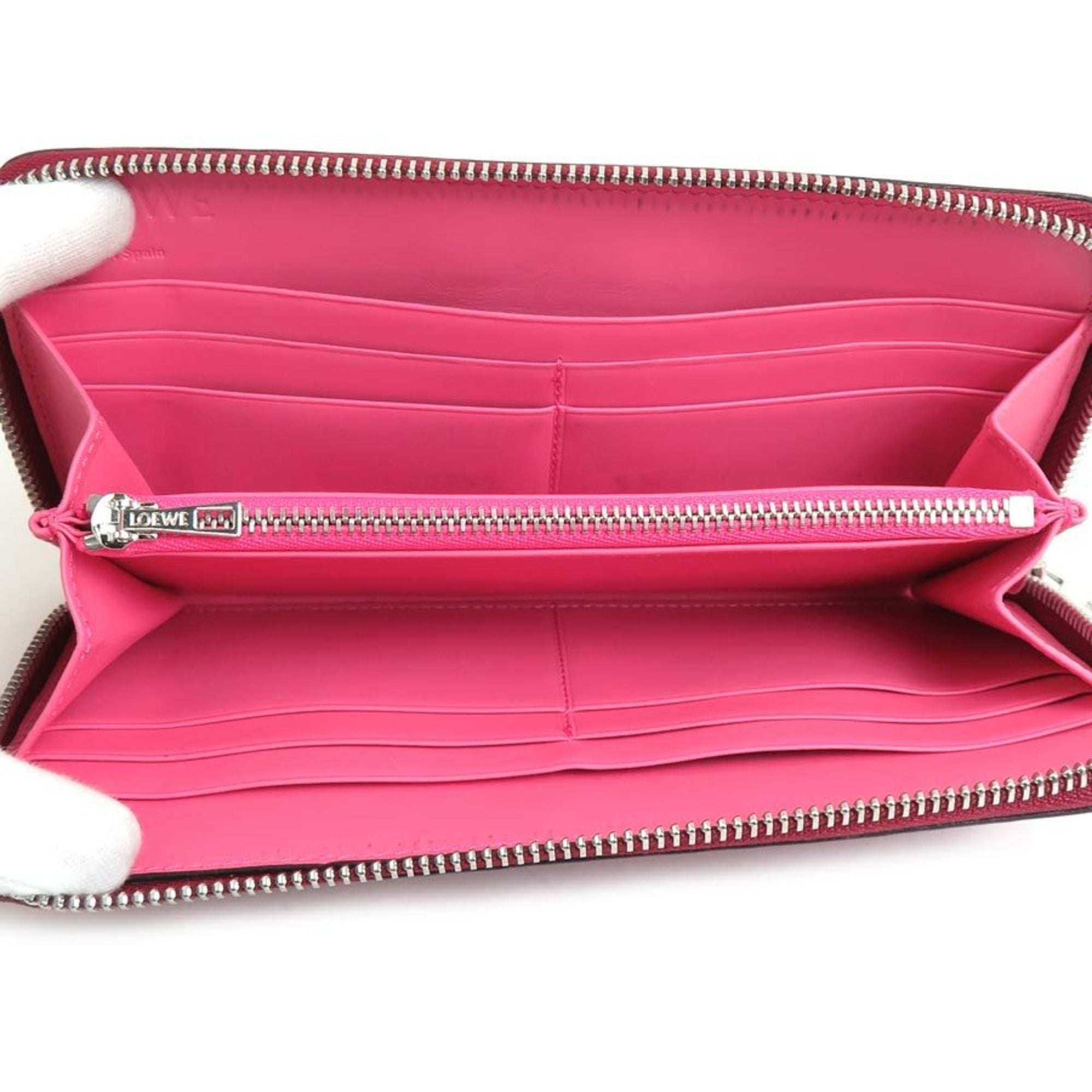 Loewe Pink Leather Long Wallet (Bi-Fold) (Pre-Owned)