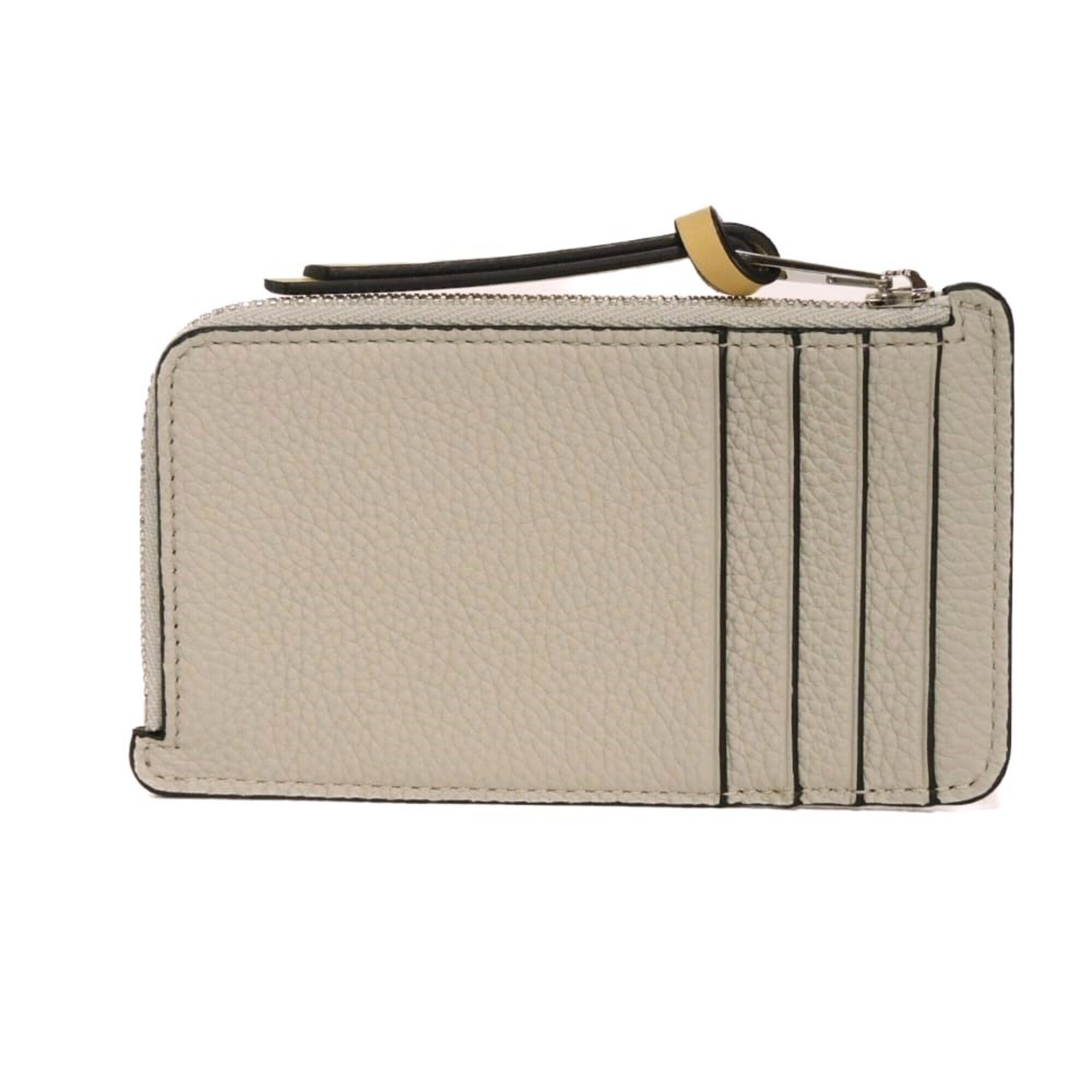 Loewe Gray Leather Coin Purse/Coin Case (Pre-Owned)
