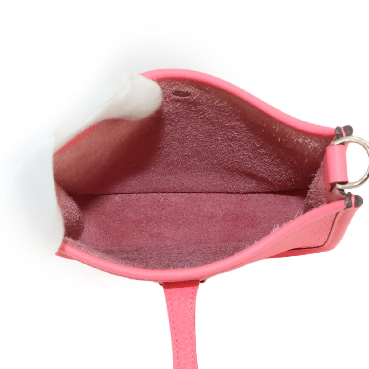 Hermes Rose Azalee Taurillon Clemence Leather Shoulder Bag (Pre-Owned)