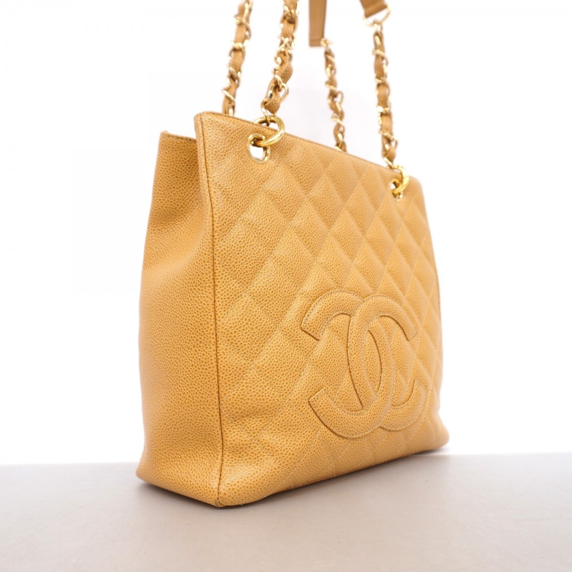Chanel Brown Grained Calfskin Tote Bag (Pre-Owned)