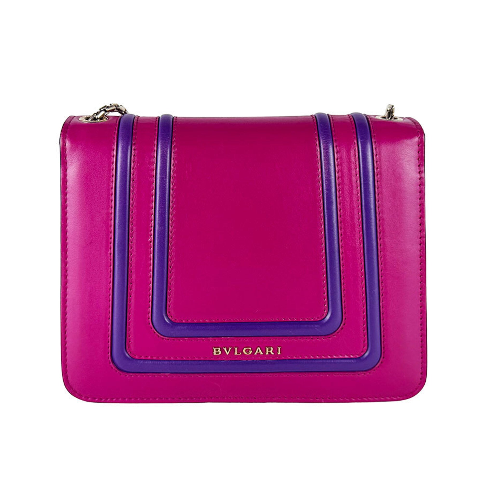 Bvlgari Purple Leather Shoulder Bag (Pre-Owned)