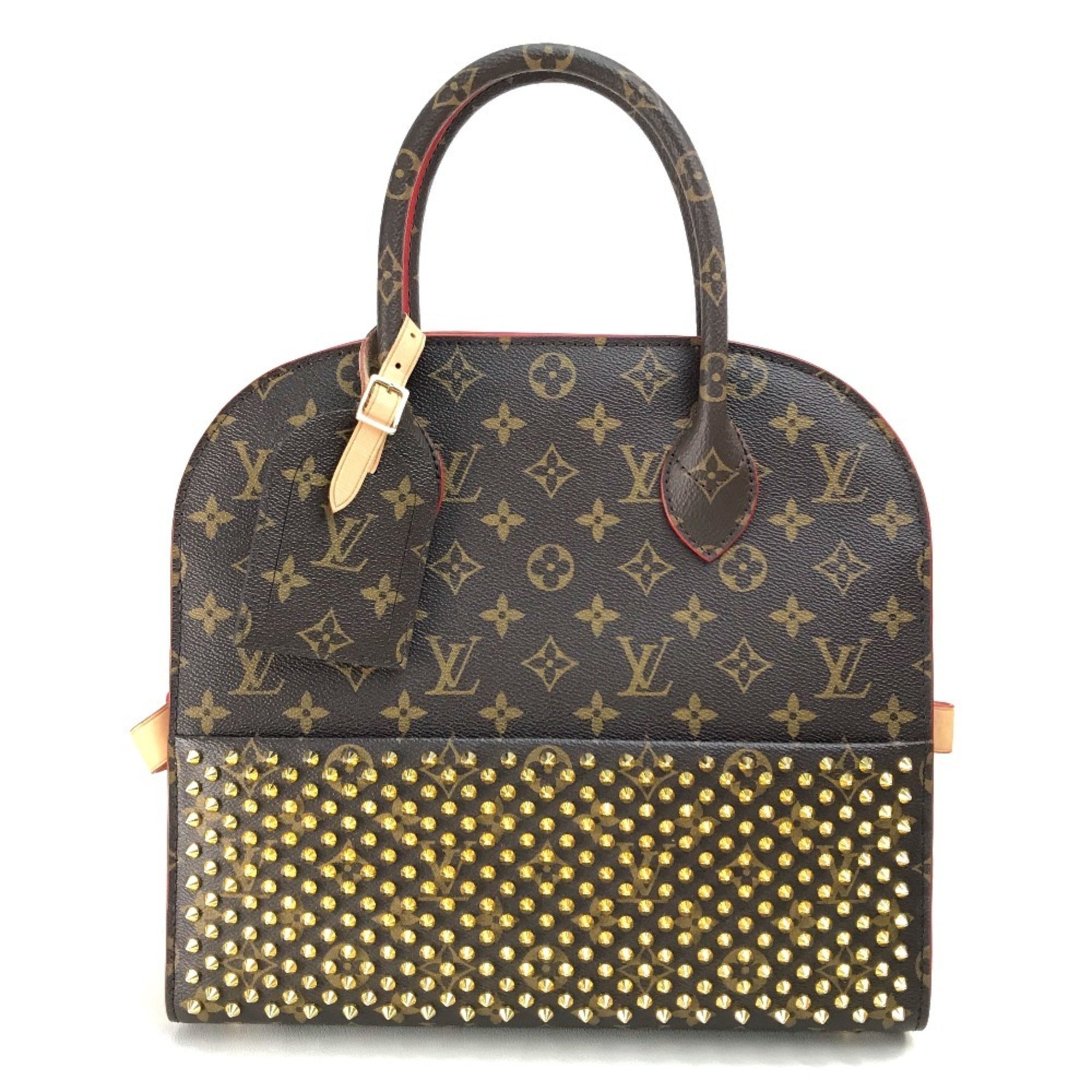 Louis Vuitton Brown Monogram Red Color Monogram Leather Handbag (Pre-Owned)