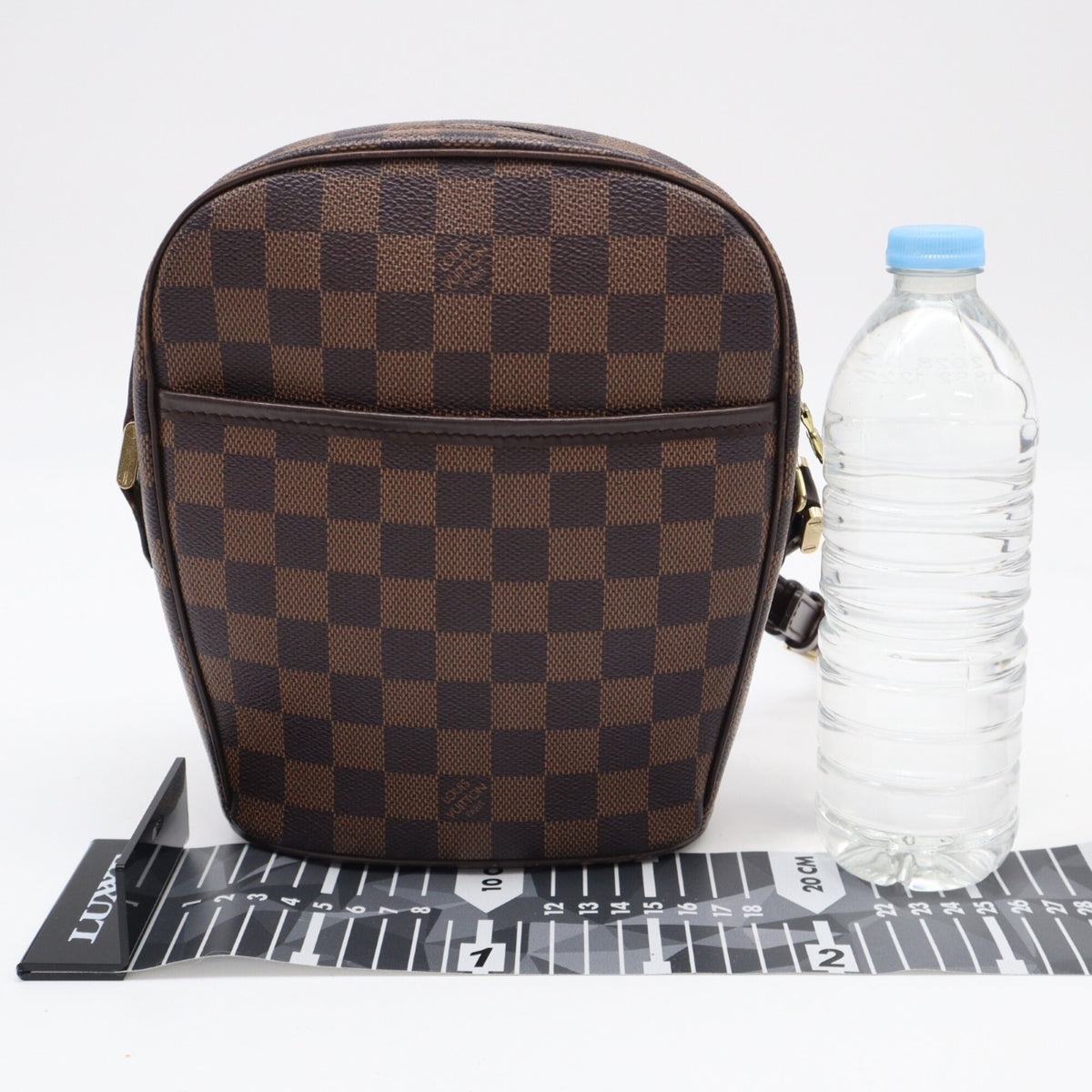 Louis Vuitton Beige Brown Damier Canvas Leather Coated Canvas Shoulder Bag (Pre-Owned)
