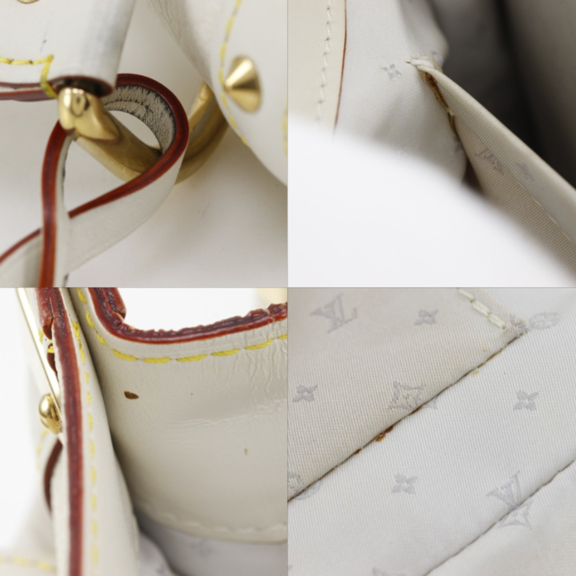 Louis Vuitton Blanc White Leather Shoulder Bag (Pre-Owned)