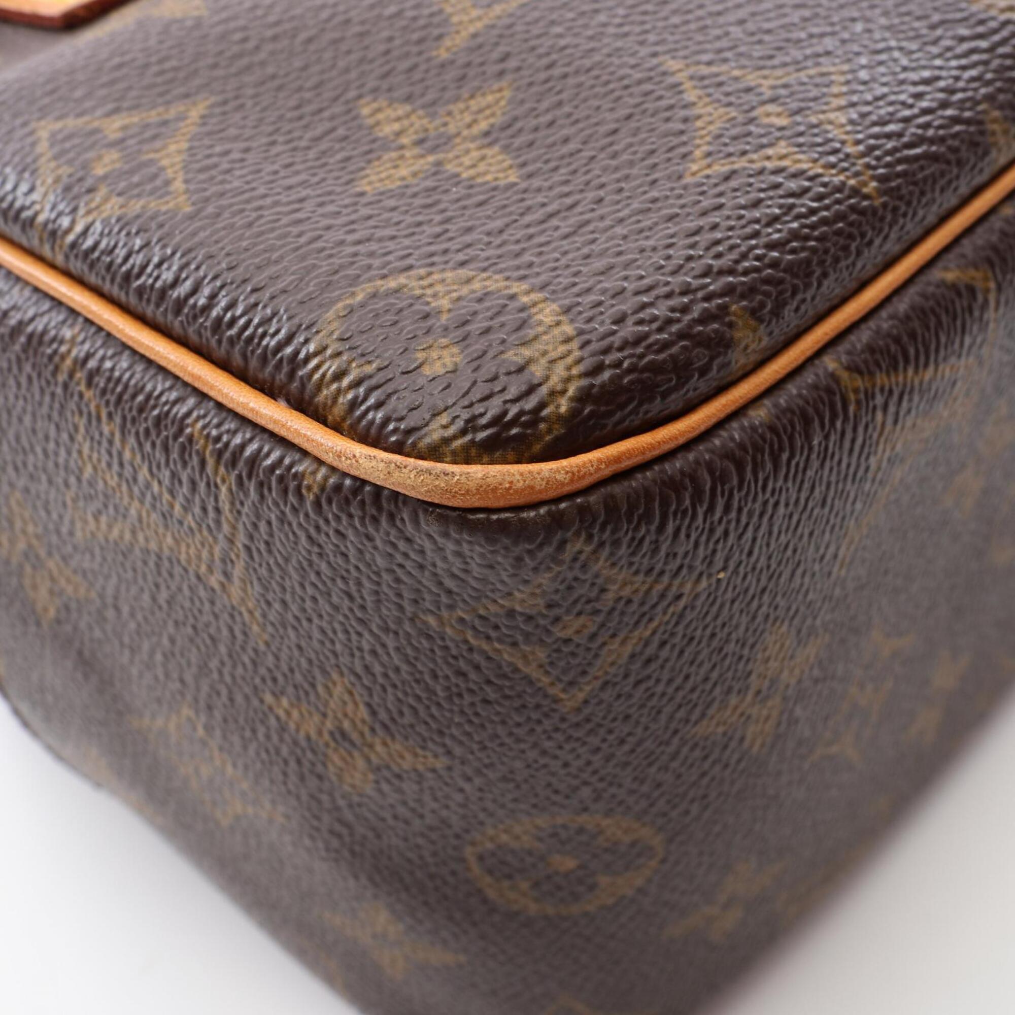 Louis Vuitton Brown Coated Canvas Pvc Monogram Leather Handbag Shoulder Bag (Pre-Owned)