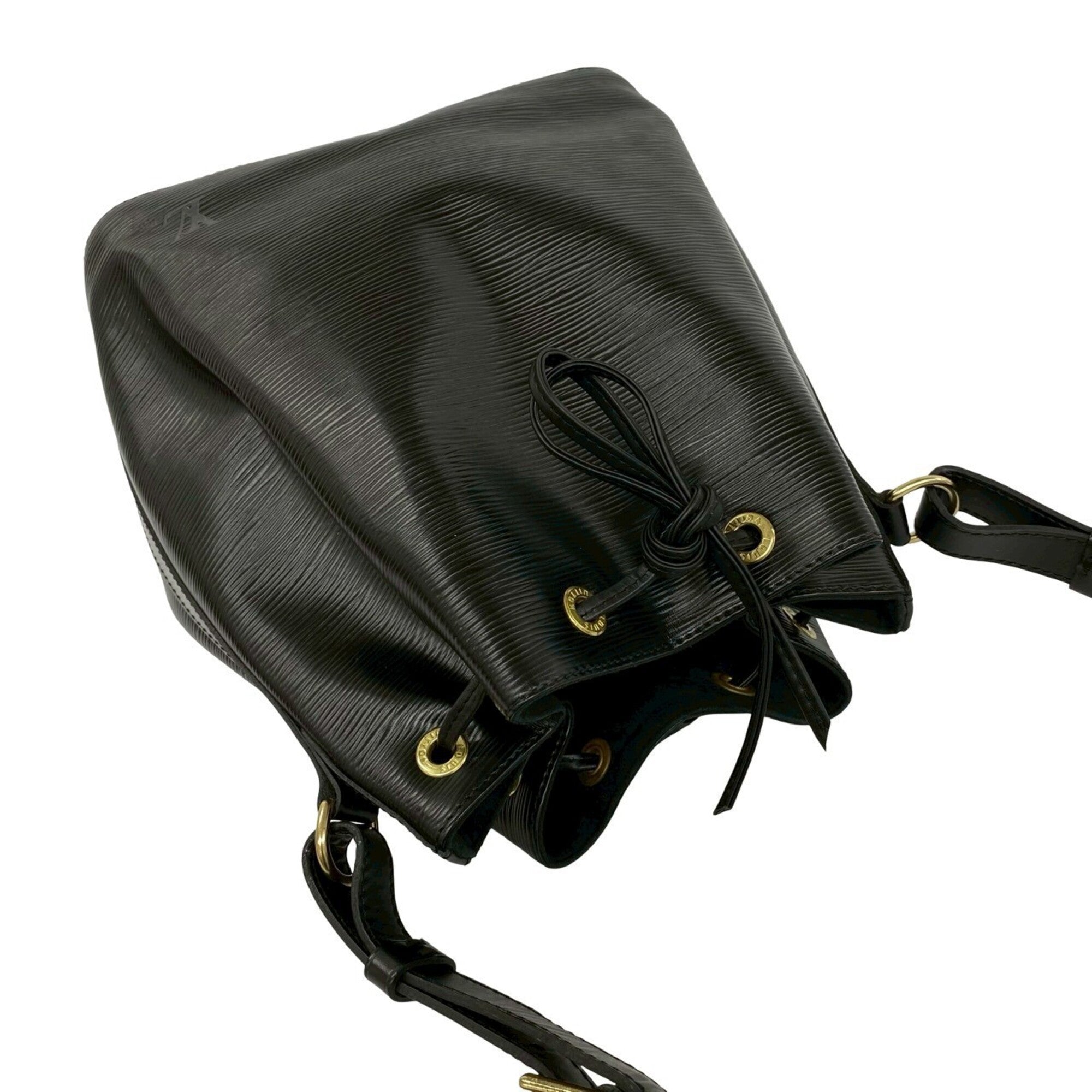 Louis Vuitton Black Leather Shoulder Bag (Pre-Owned)
