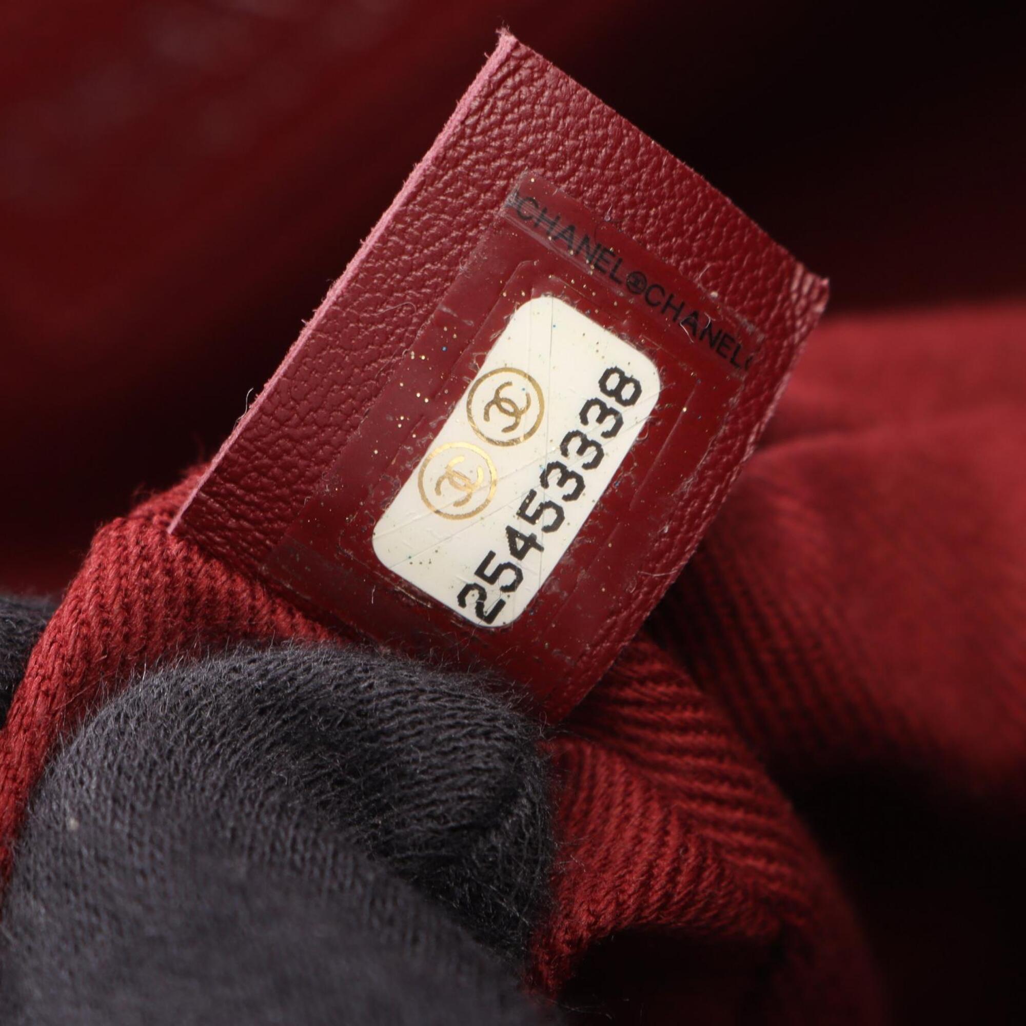 Chanel Bordeaux Grained Calfskin Backpack Handbag (Pre-Owned)
