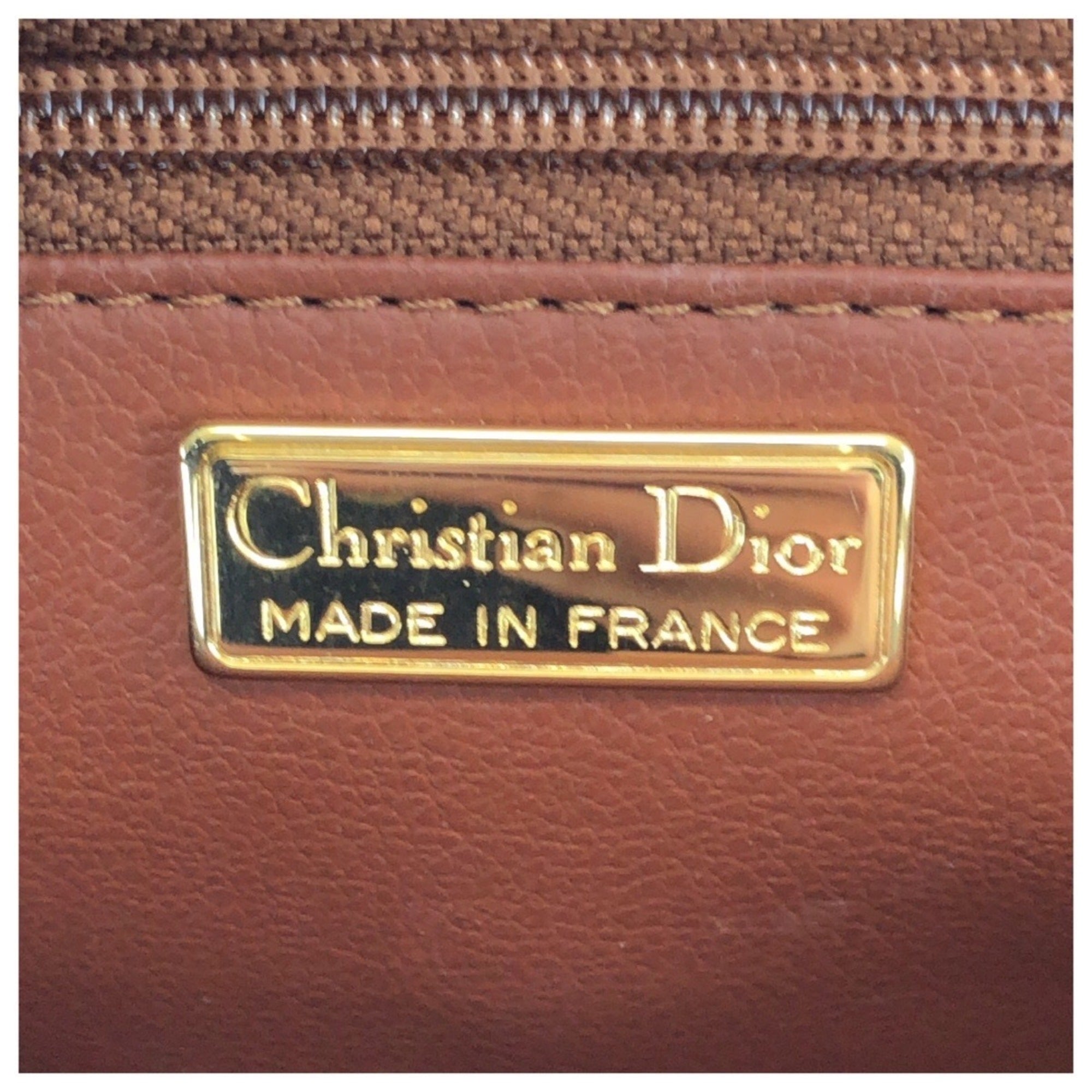 Christian Dior Brown Camel Leather Shoulder Bag (Pre-Owned)