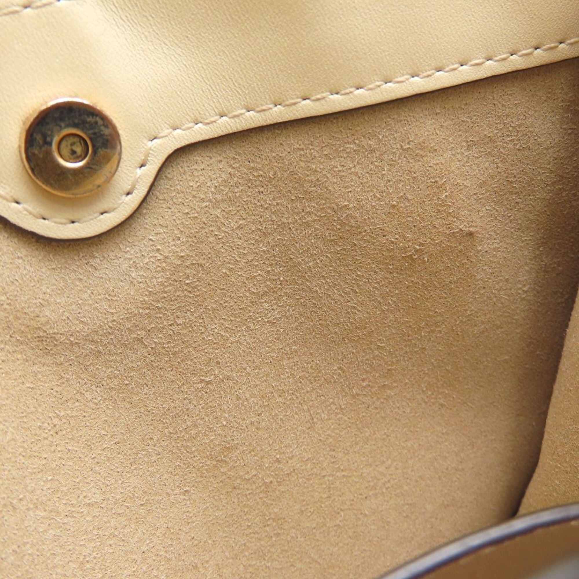 Tory Burch Brown Ivory Canvas Leather Shoulder Bag (Pre-Owned)