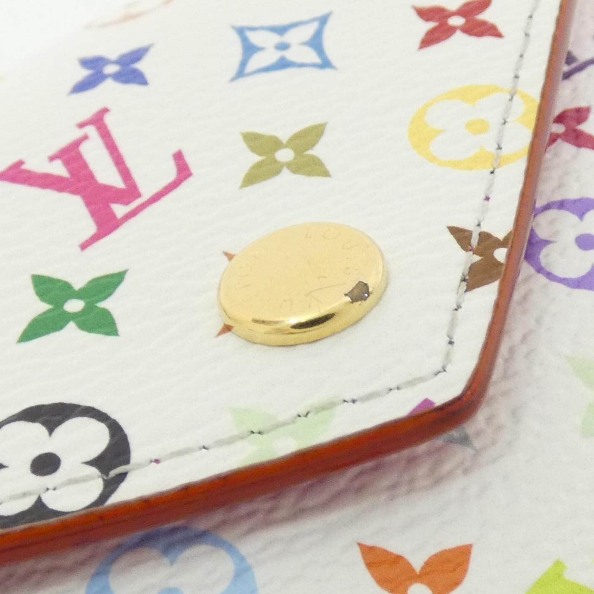 Louis Vuitton White Coated Canvas Wallet (Tri-Fold) (Pre-Owned)