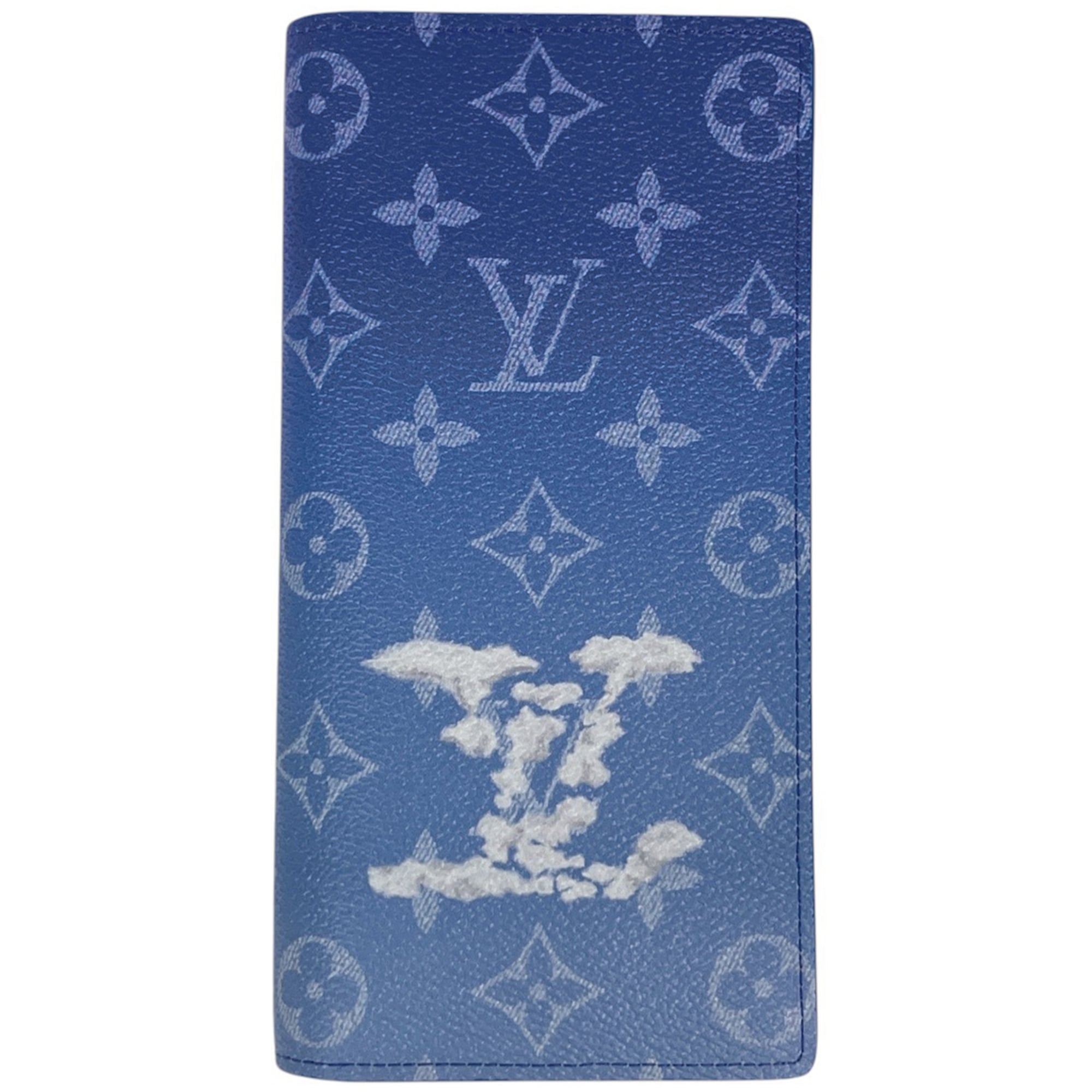 Louis Vuitton Monogram Blue Monogram Long Wallet (Bi-Fold) (Pre-Owned)