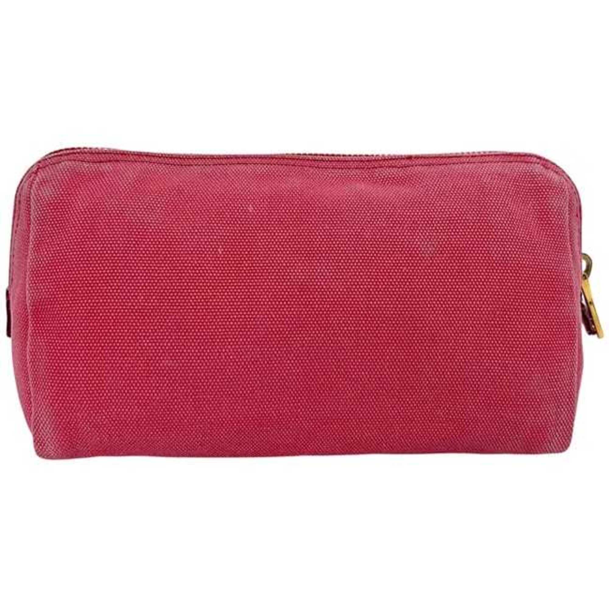 Prada Pink Canvas Pouch (Pre-Owned)