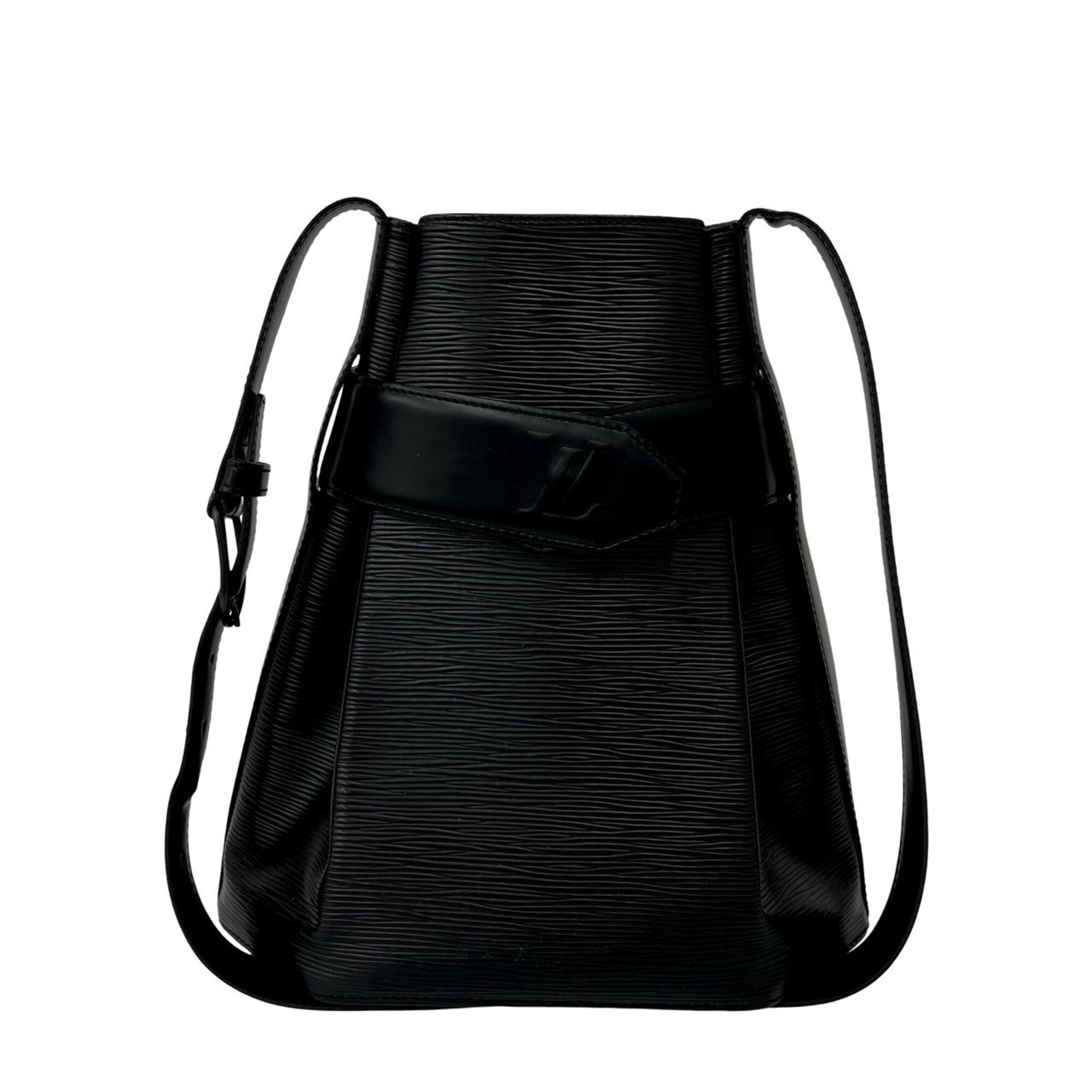 Louis Vuitton Black Leather Shoulder Bag (Pre-Owned)