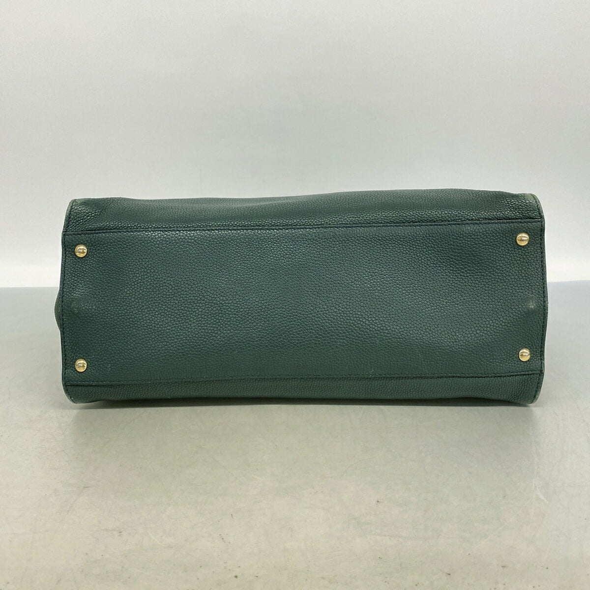 Salvatore Ferragamo Green Leather Shoulder Bag (Pre-Owned)