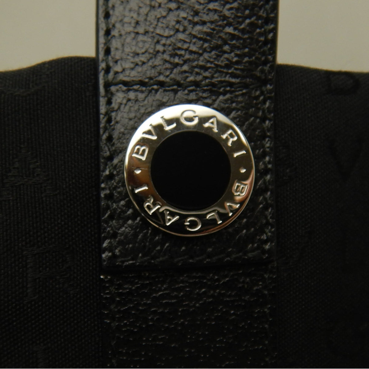 Bvlgari Black Canvas Leather Tote Bag (Pre-Owned)