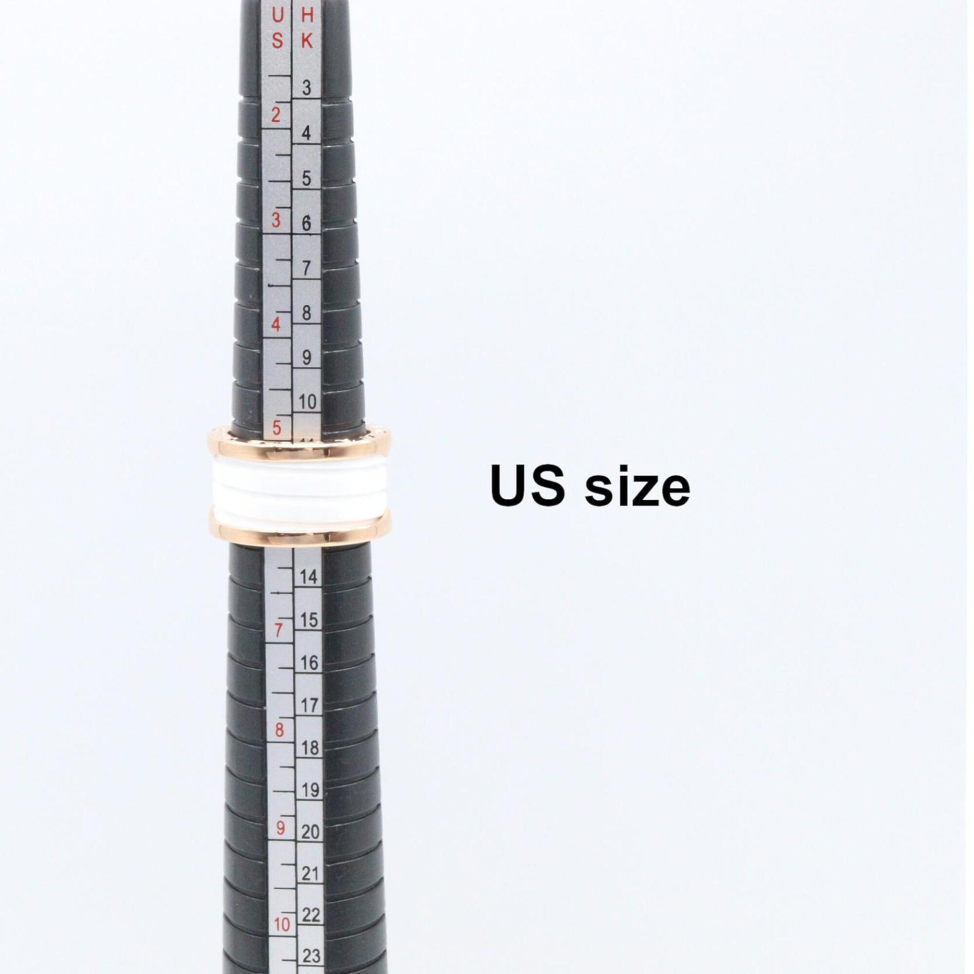 Bvlgari Gold White Pink Gold (18K) Ceramic Band Ring (Pre-Owned)