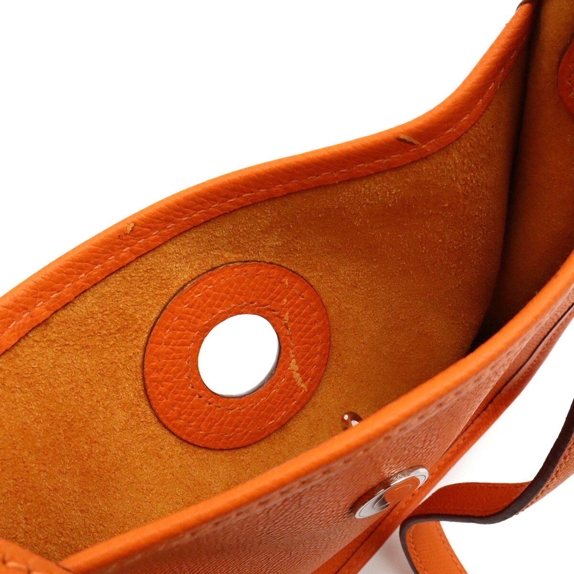 Hermes Orange Epsom Leather Pochette Shoulder Bag (Pre-Owned)