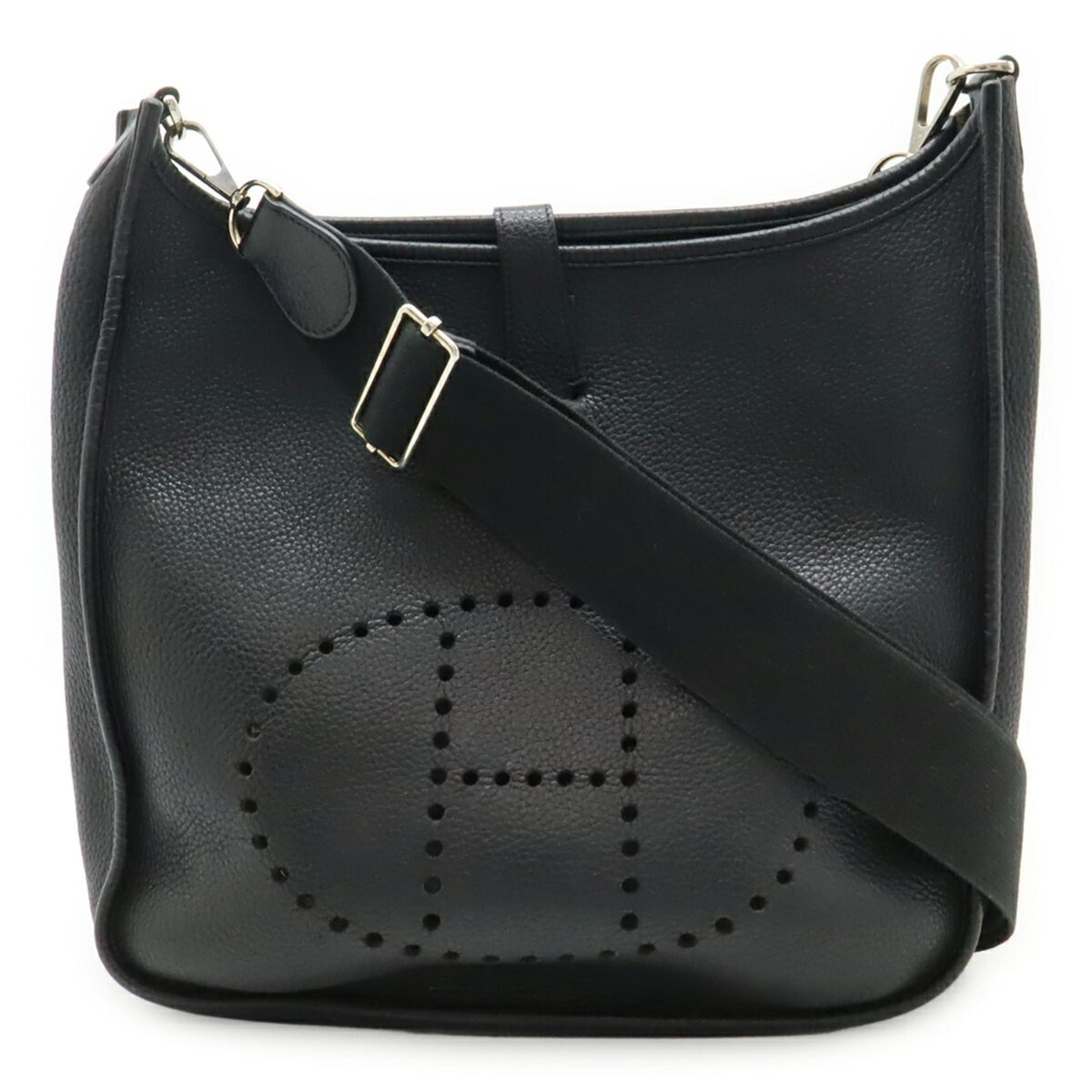 Hermes Black Taurillon Clemence Leather Shoulder Bag (Pre-Owned)
