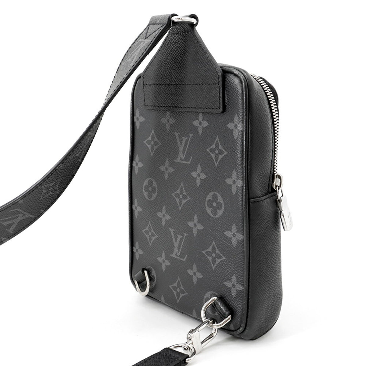 Louis Vuitton Monogram Eclipse Black Noir Taiga Leather Monogram Eclipse Handbag Sling Bag (Pre-Owned)