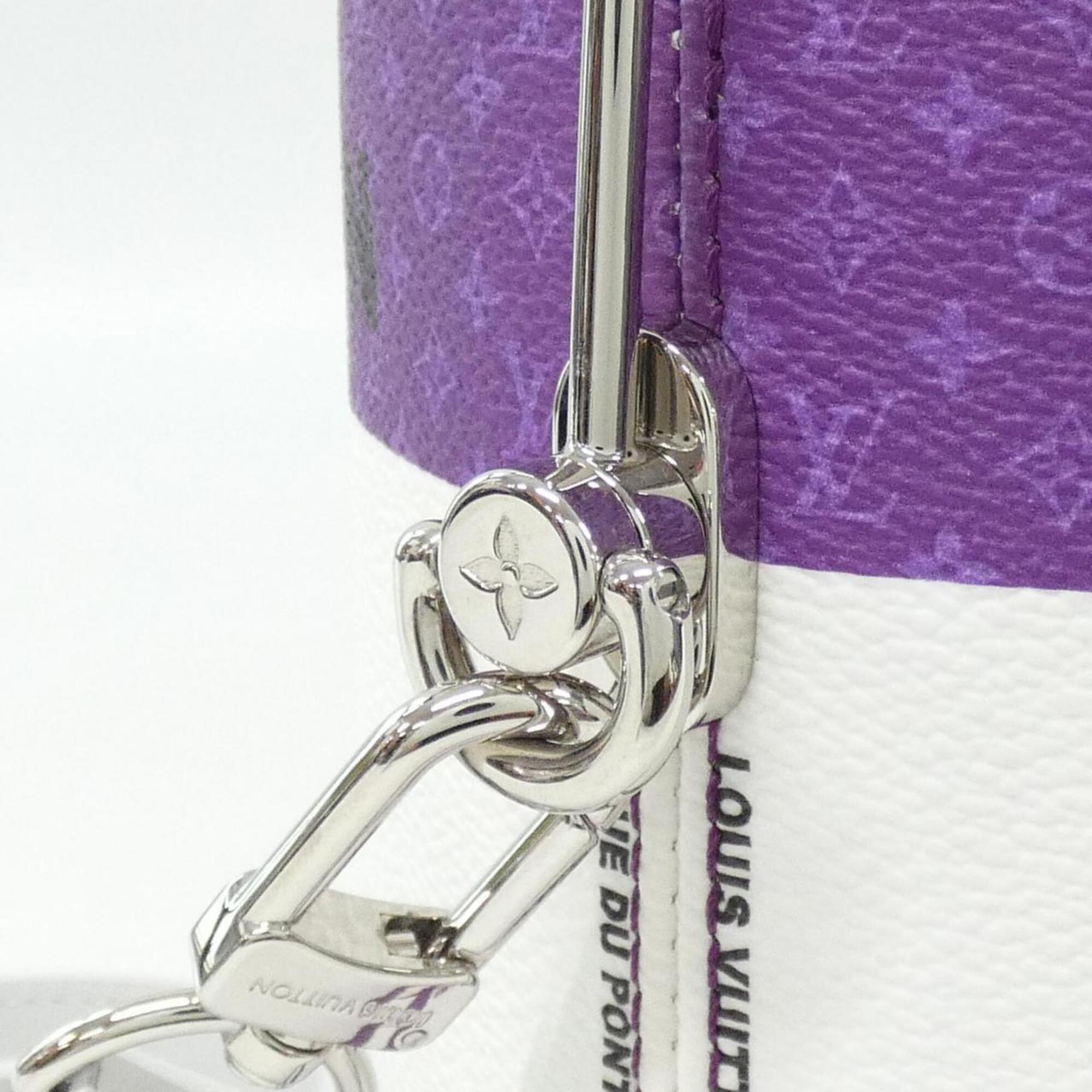 Louis Vuitton Violet Coated Canvas Handbag (Pre-Owned)