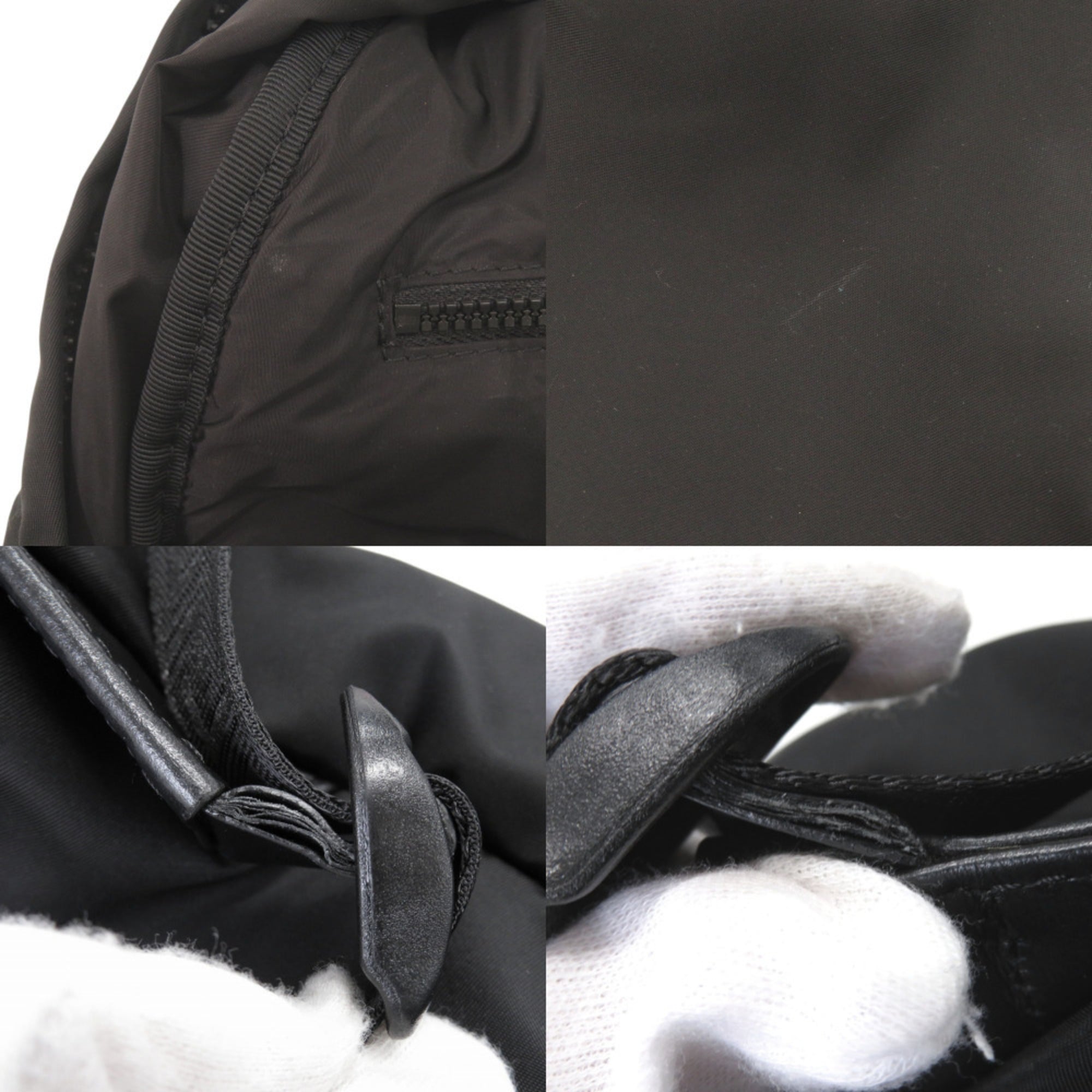 Versace Black Nylon Backpack (Pre-Owned)