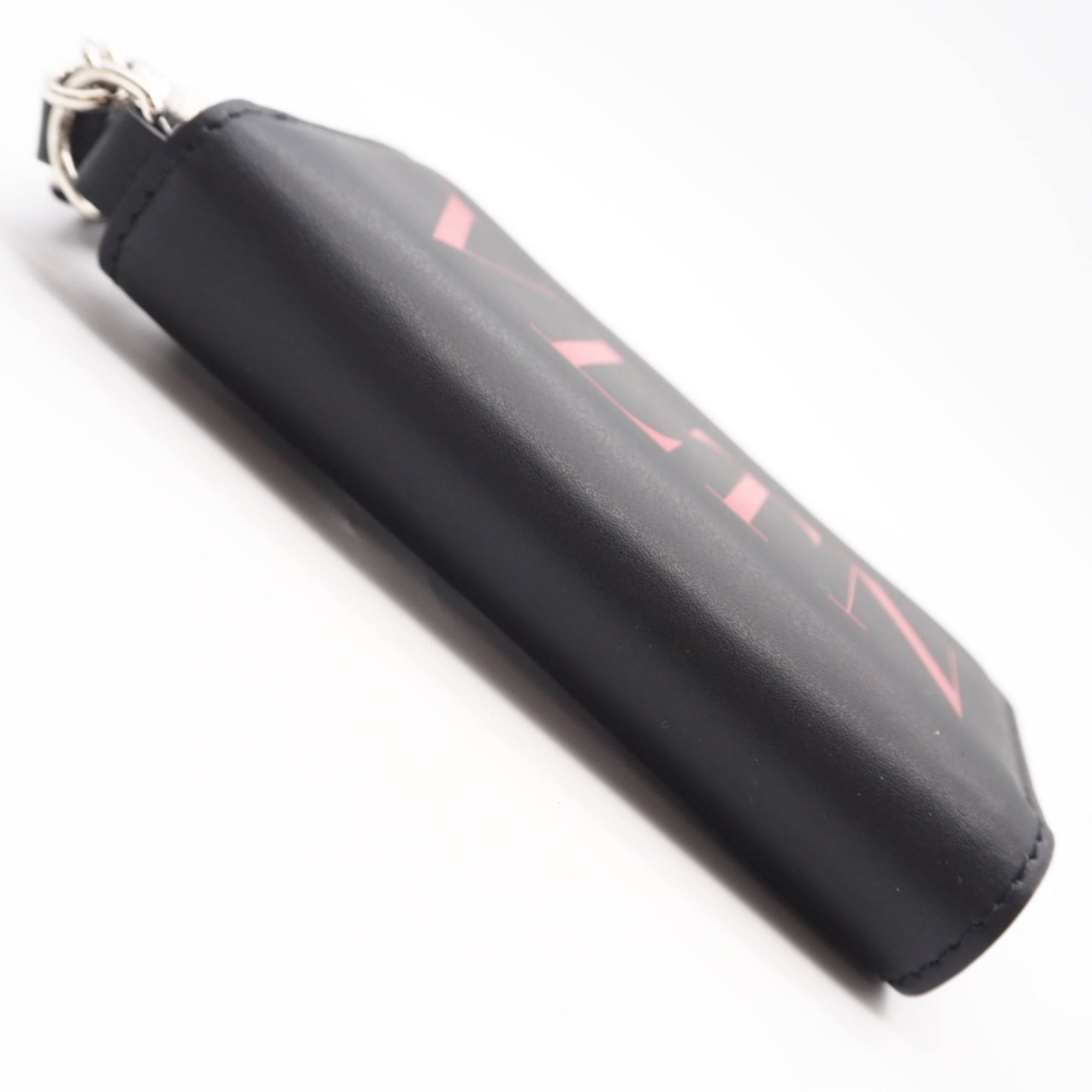 Valentino Black Red Color Leather Coin Purse/Coin Case (Pre-Owned)