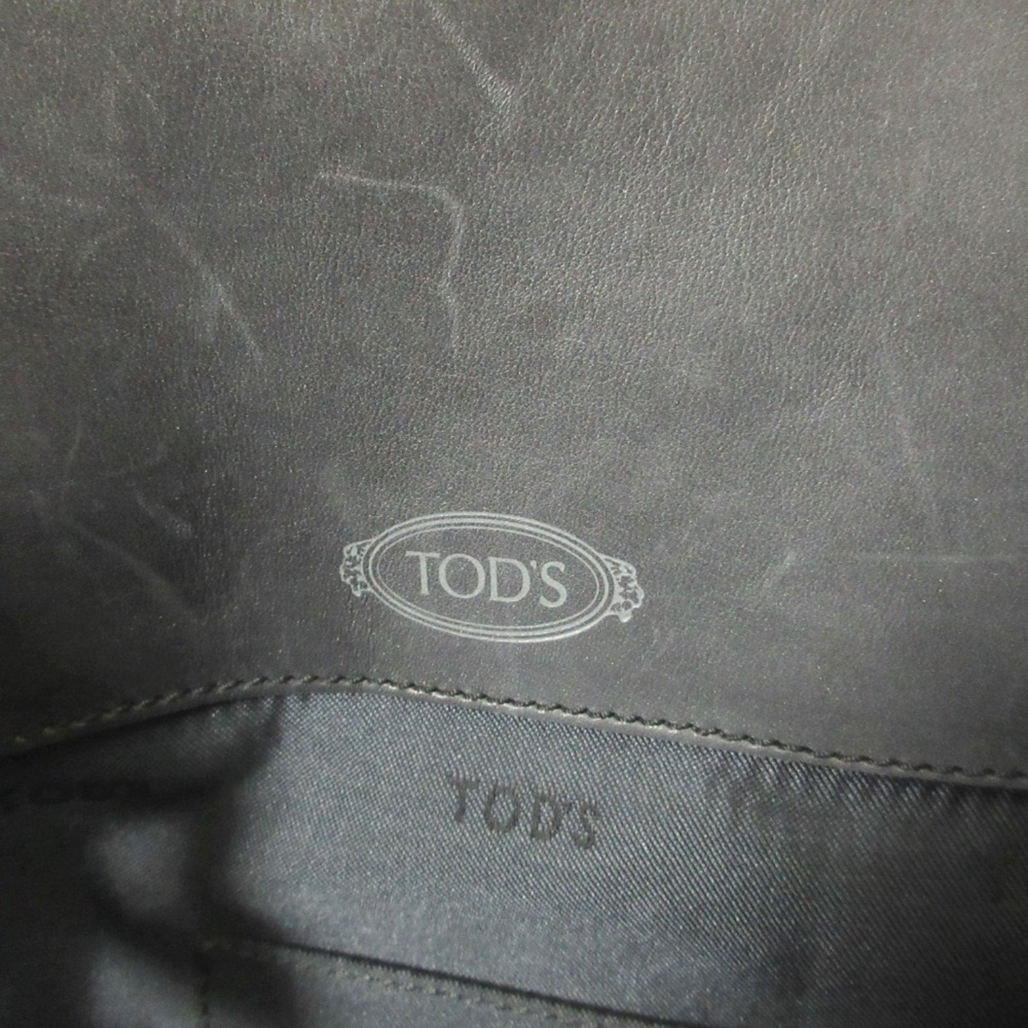 Tod's Gray Leather Handbag (Pre-Owned)