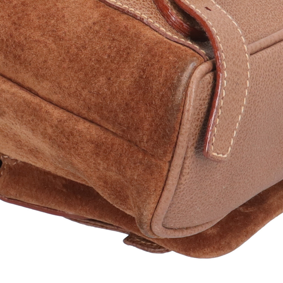 Gucci Brown Suede Leather Backpack (Pre-Owned)