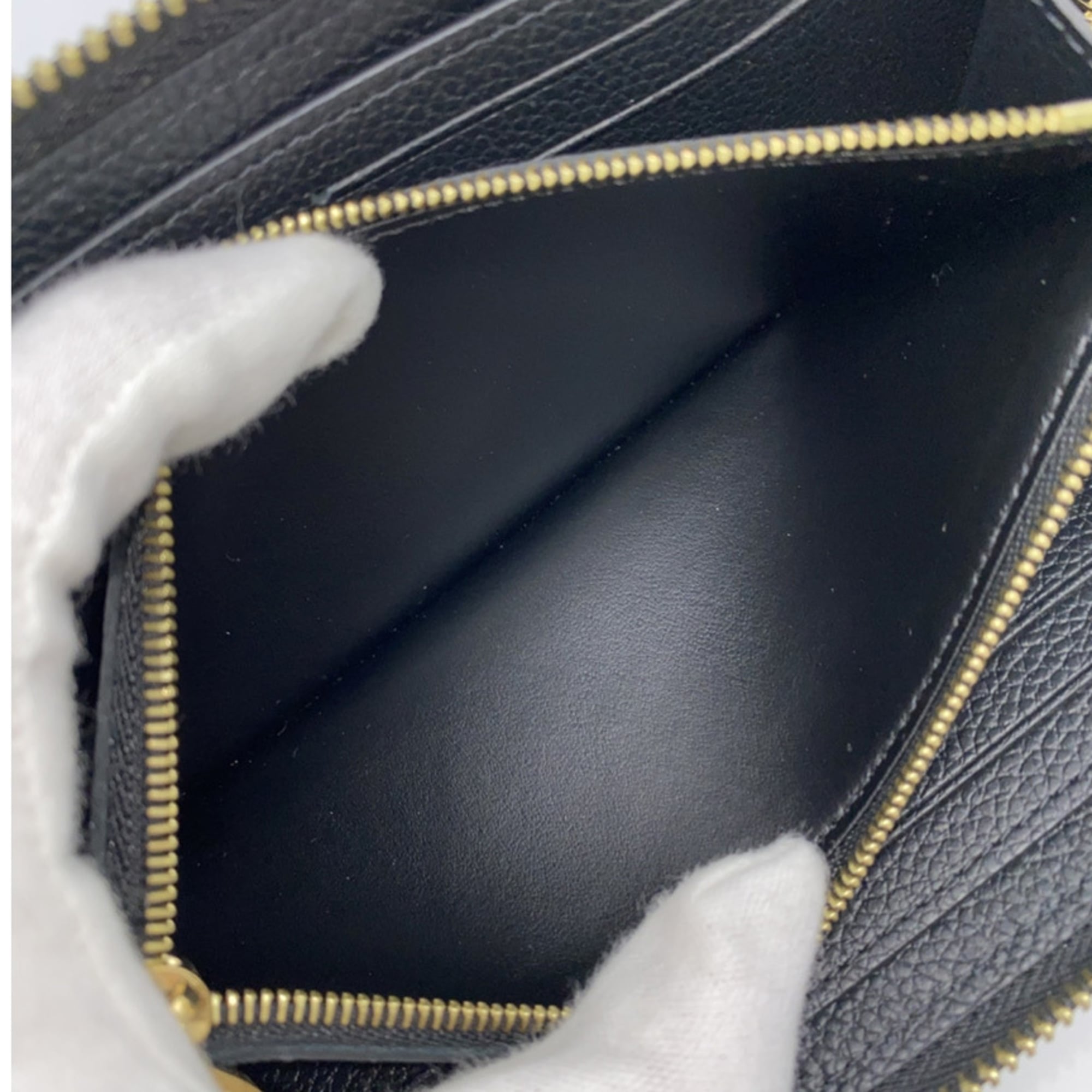 Louis Vuitton Empreinte Black Leather Long Wallet (Bi-Fold) (Pre-Owned)