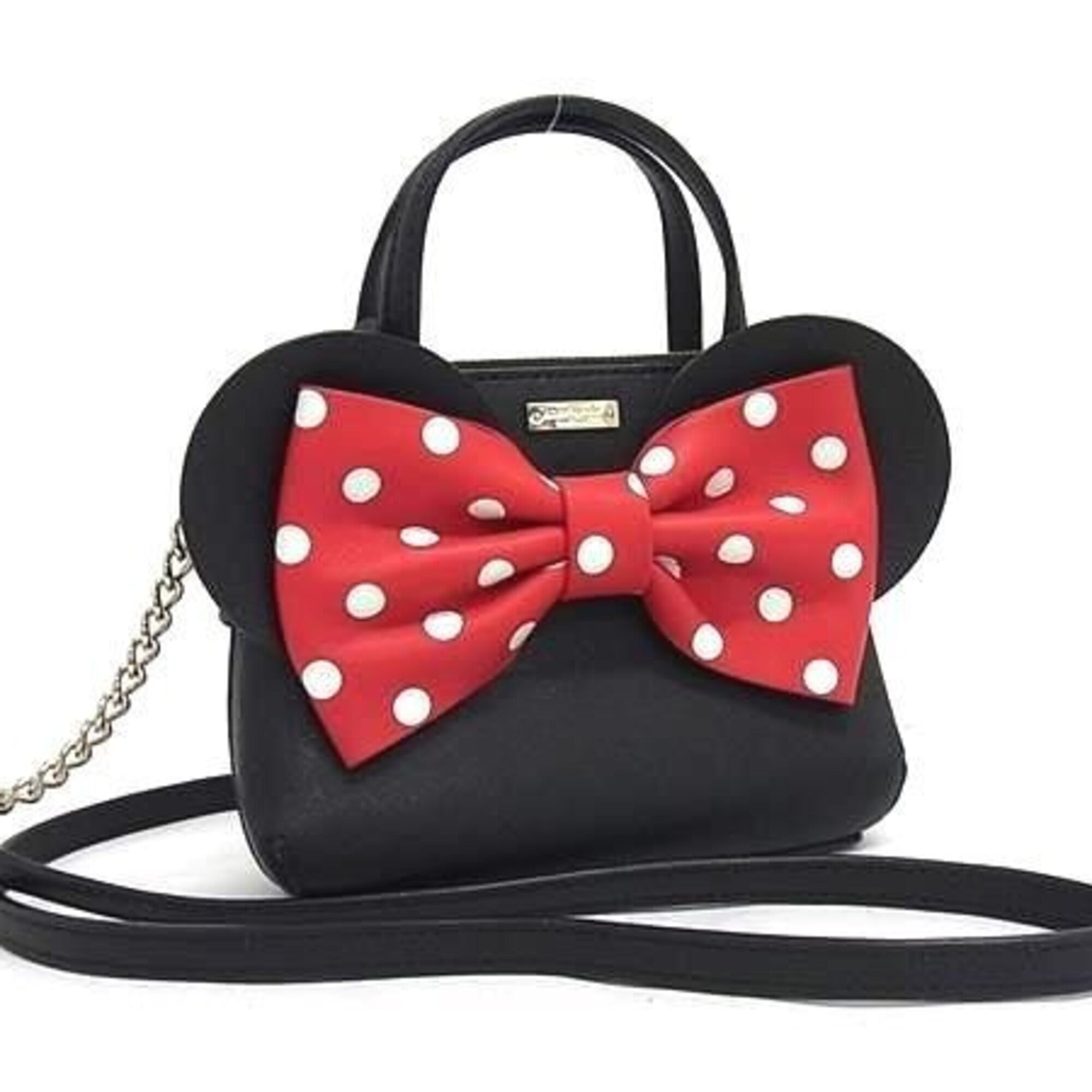 Kate Spade Black Red Color Leather Handbag Shoulder Bag (Pre-Owned)