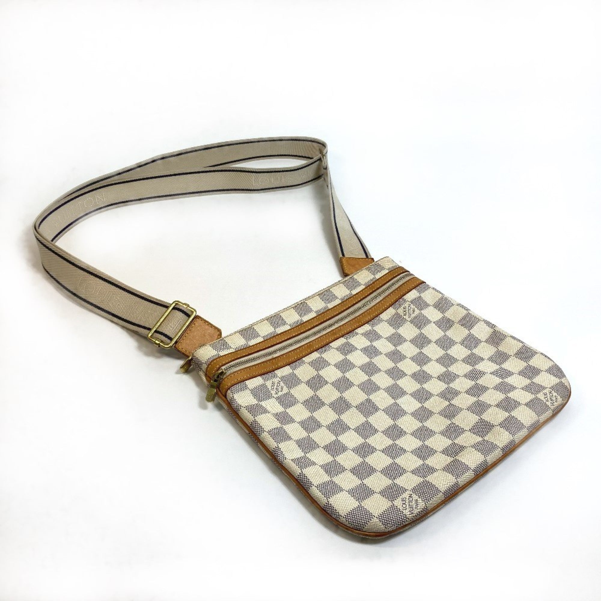Louis Vuitton Damier Azur Azur White Damier Azur Pochette Shoulder Bag (Pre-Owned)