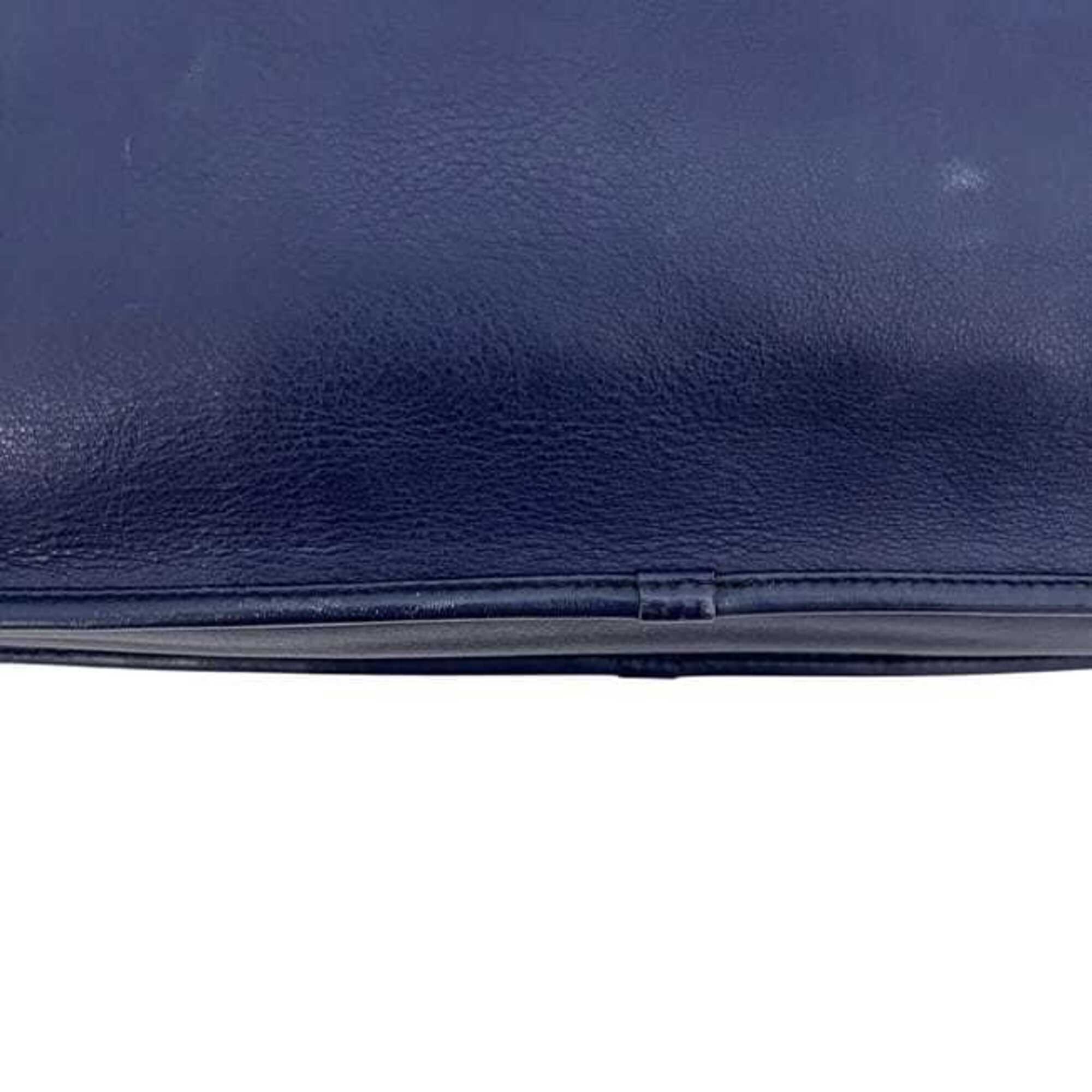 Loewe Navy Leather Briefcase (Pre-Owned)