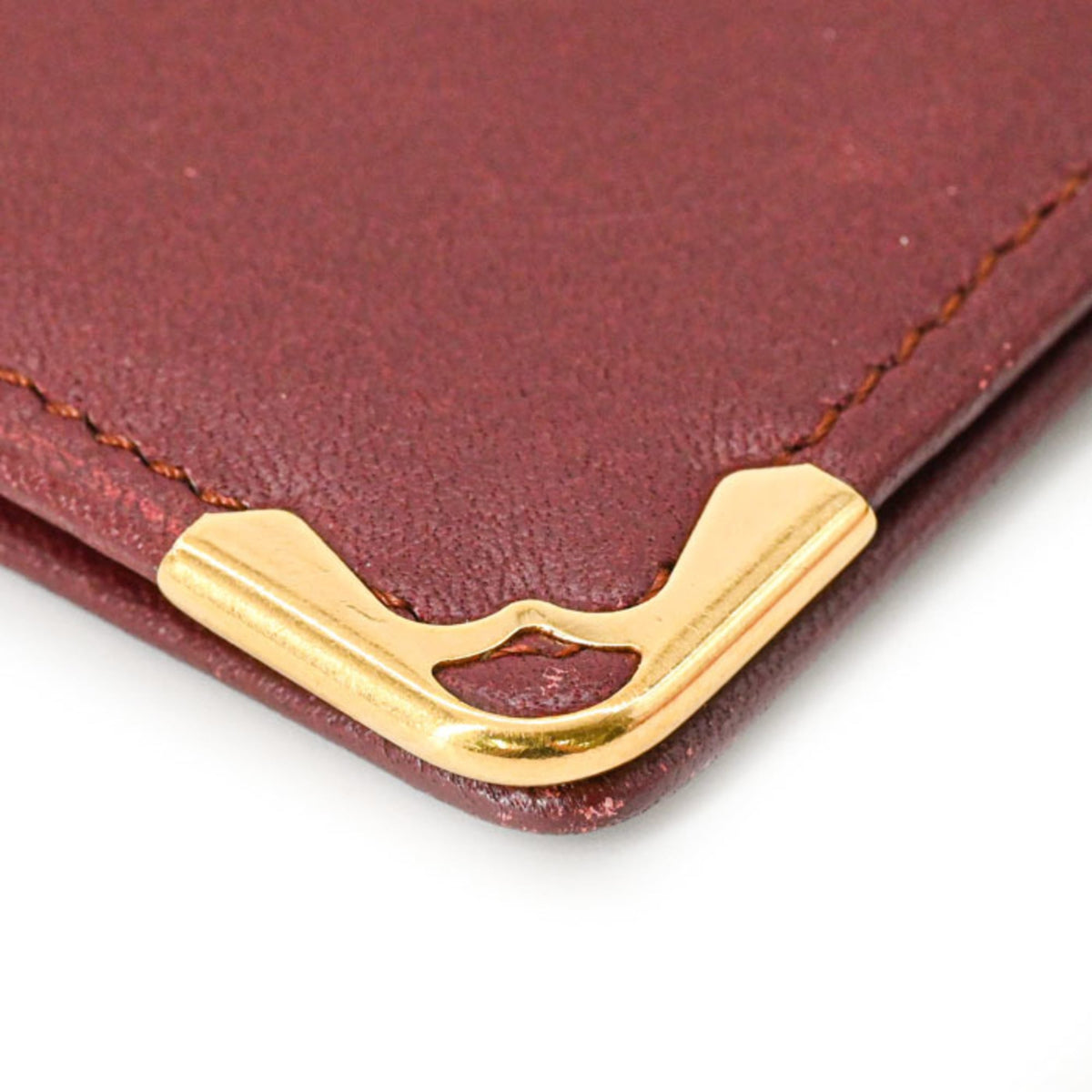 Cartier Must Bordeaux Leather Wallet (Bi-Fold) (Pre-Owned)