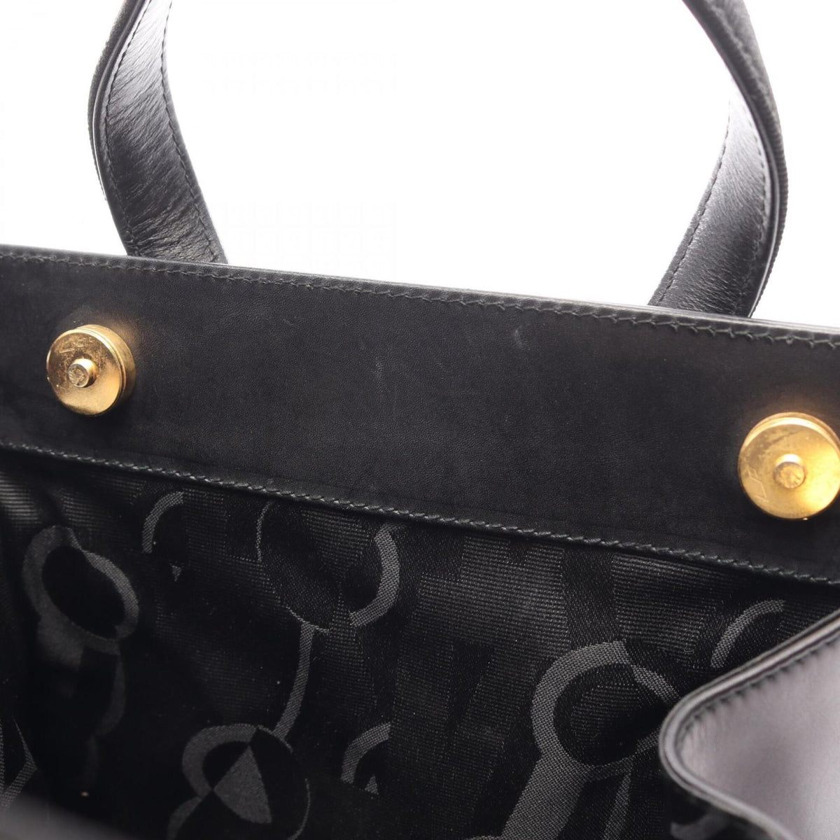 Salvatore Ferragamo Black Leather Handbag (Pre-Owned)