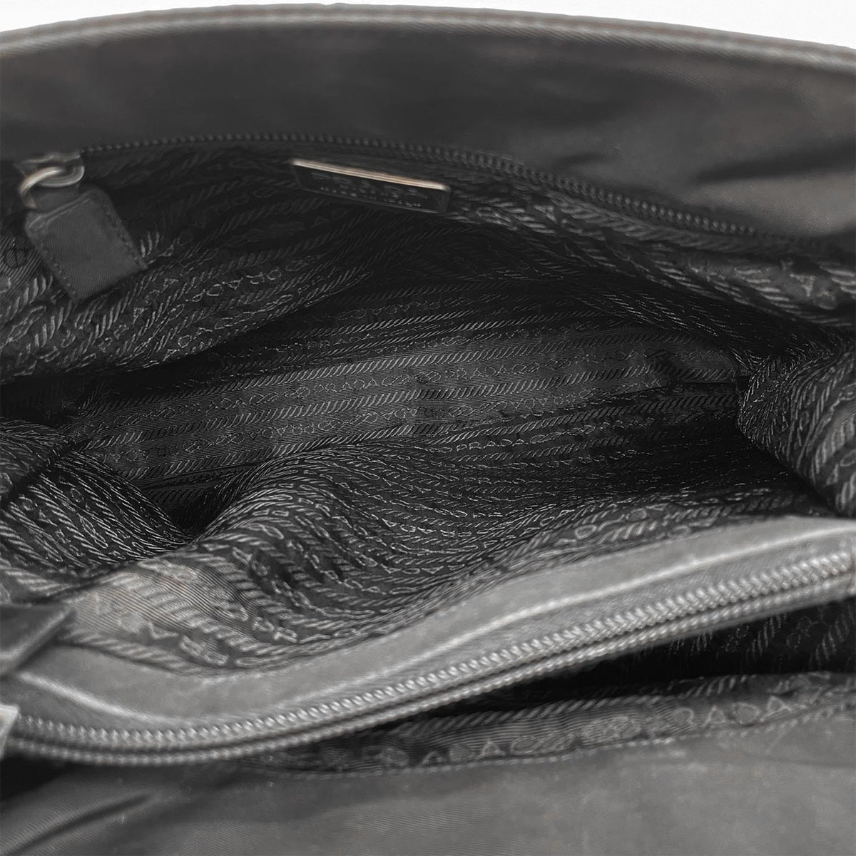 Prada Black Nylon Plastic Handbag Shoulder Bag (Pre-Owned)