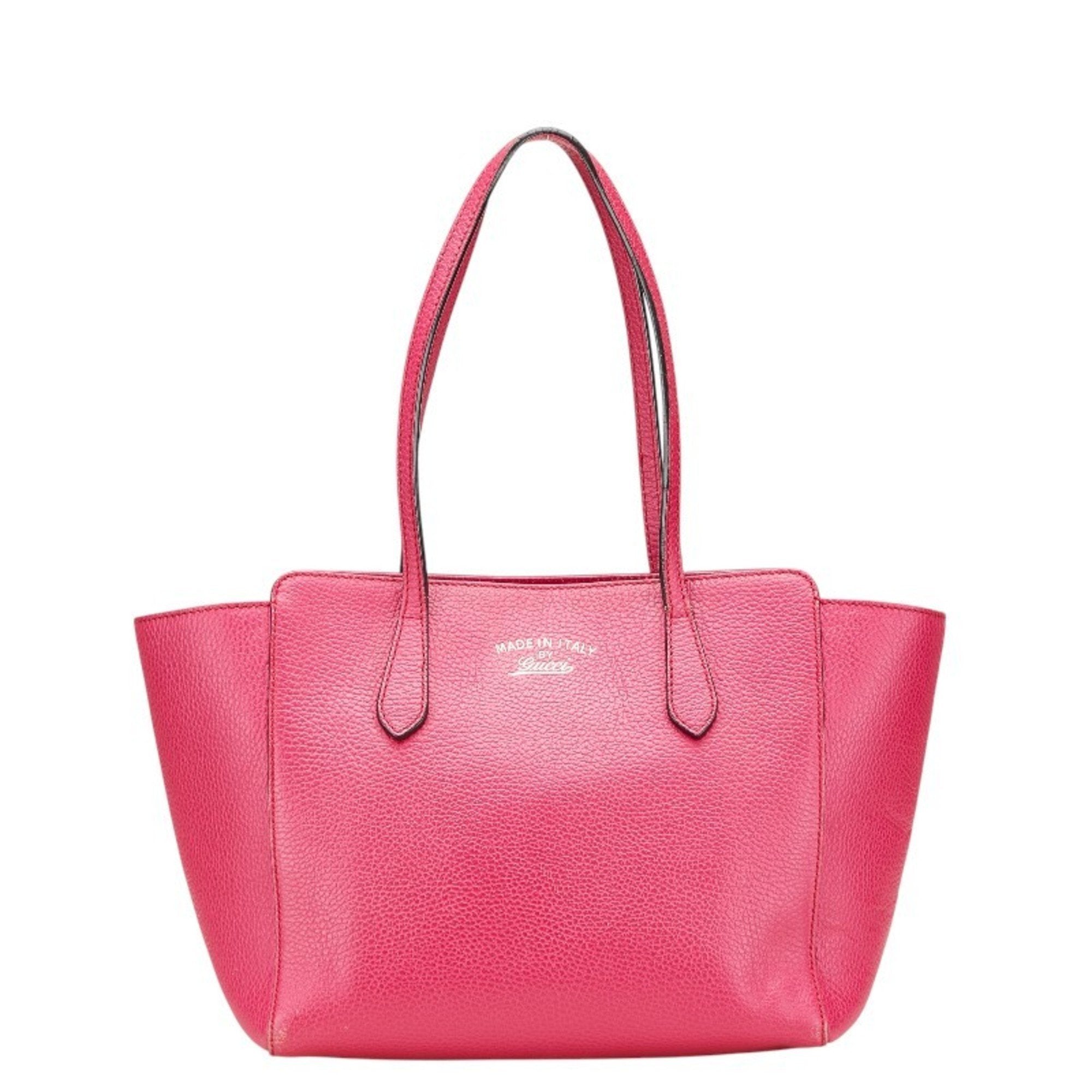 Gucci Pink Leather Tote Bag (Pre-Owned)