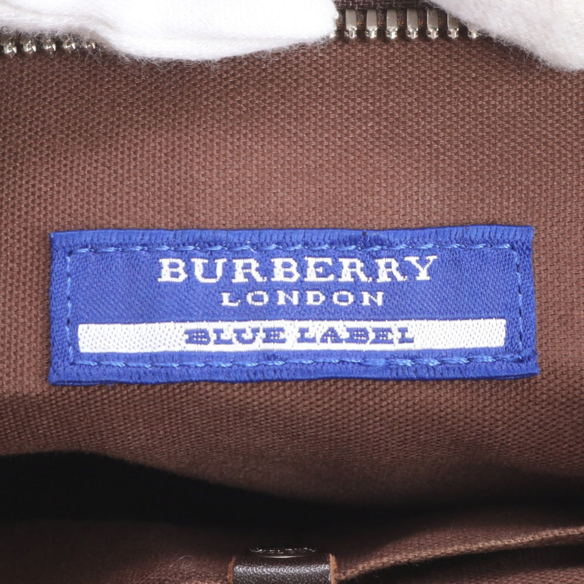 Burberry Brown Pink Leather Canvas Crossbody Bag Shoulder Bag (Pre-Owned)