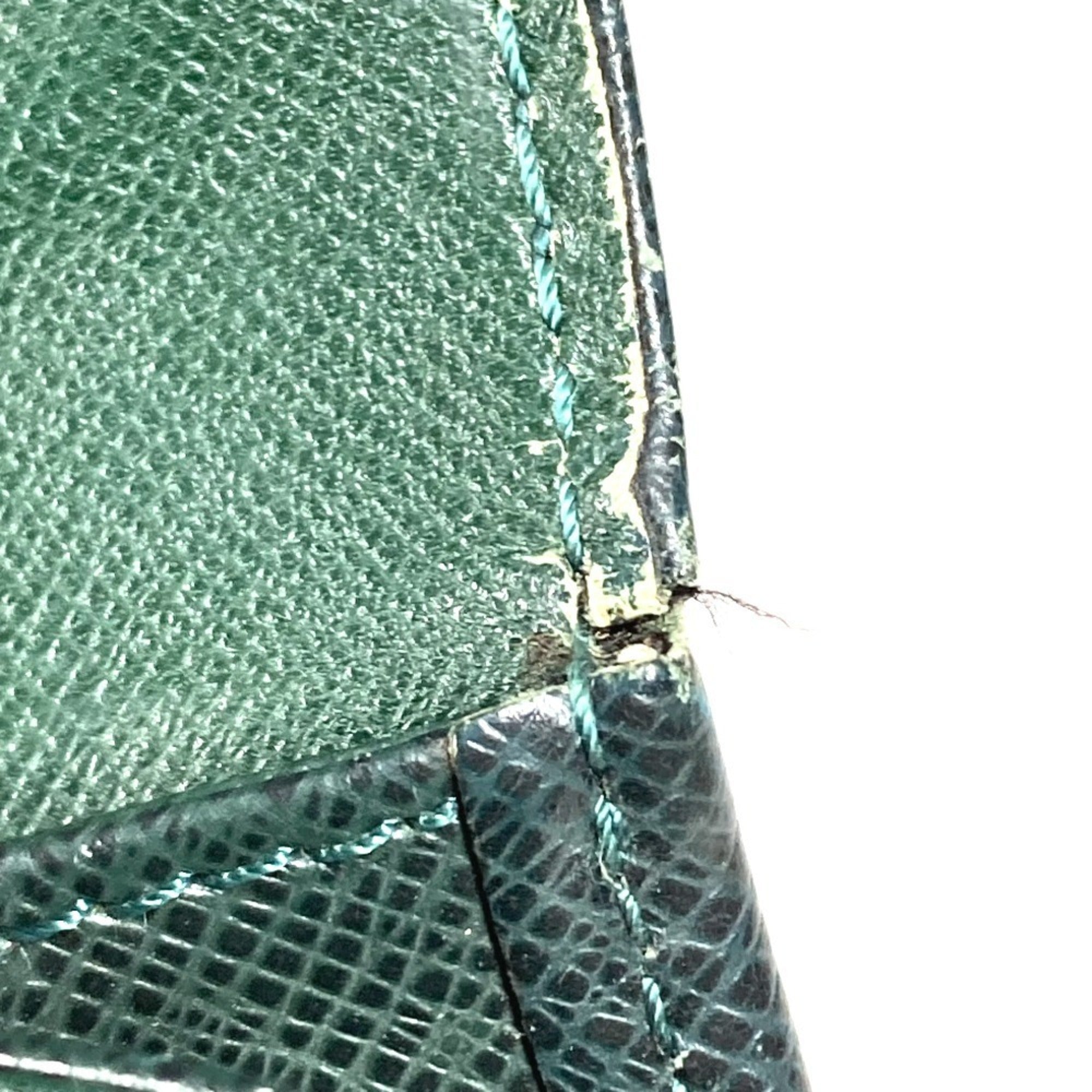 Louis Vuitton Taiga Episea Green Taiga Leather Briefcase Handbag (Pre-Owned)