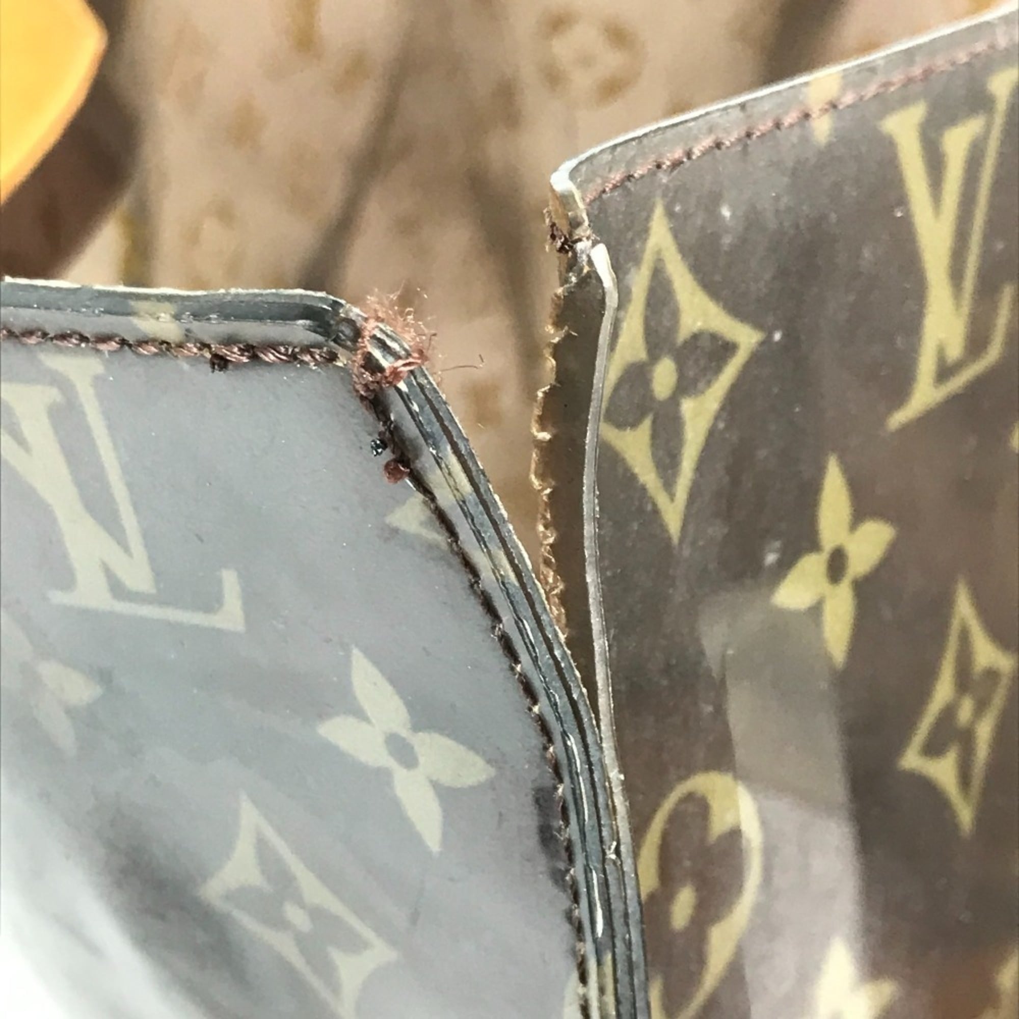 Louis Vuitton Brown Monogram Vinyl Monogram Handbag Pouch Shoulder Bag Tote Bag (Pre-Owned)