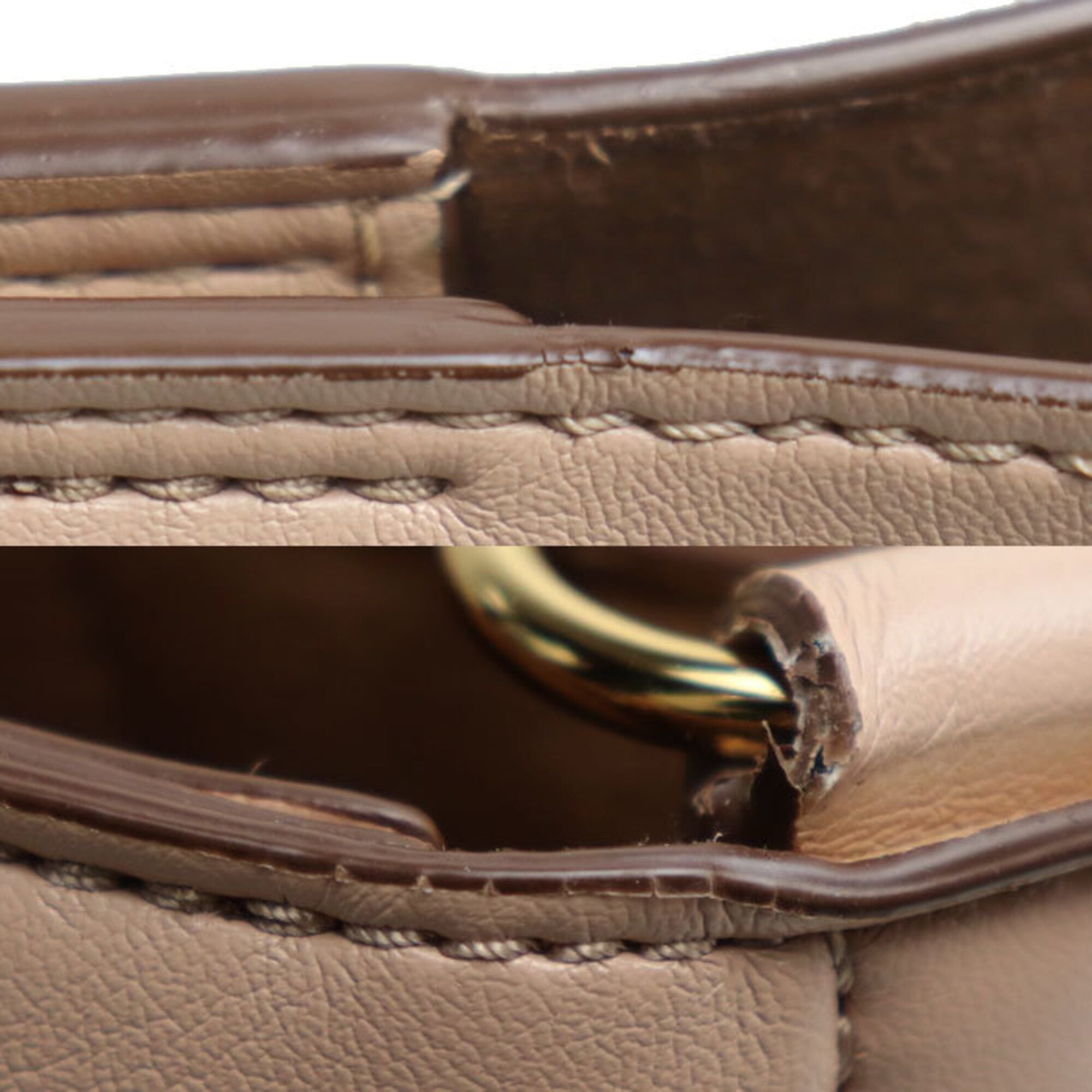 Stella Mccartney Pink Beige Faux Leather Shoulder Bag (Pre-Owned)