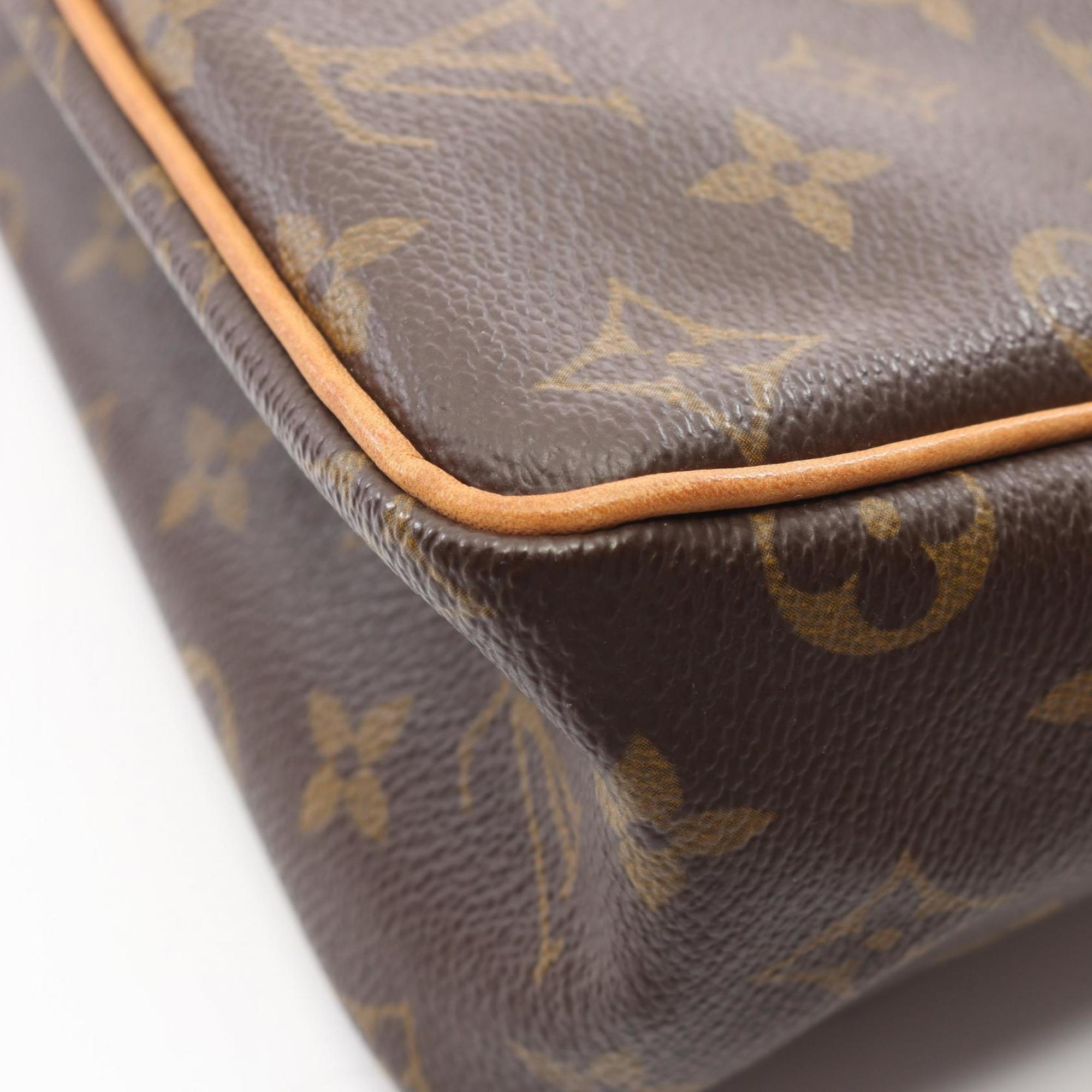 Louis Vuitton Brown Monogram Coated Canvas Leather Handbag Shoulder Bag (Pre-Owned)