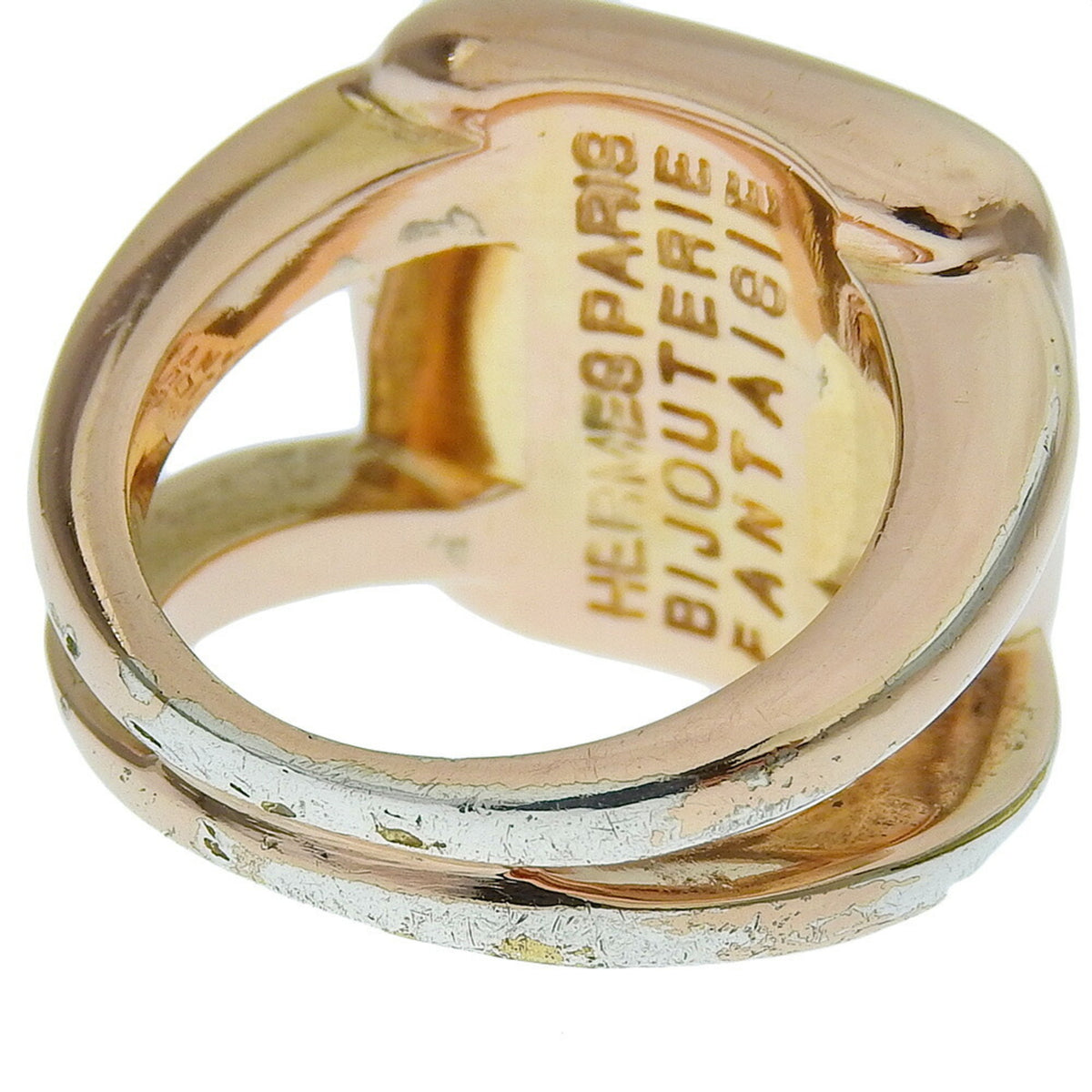 Hermes Gold Plating Shell Band Ring (Pre-Owned)