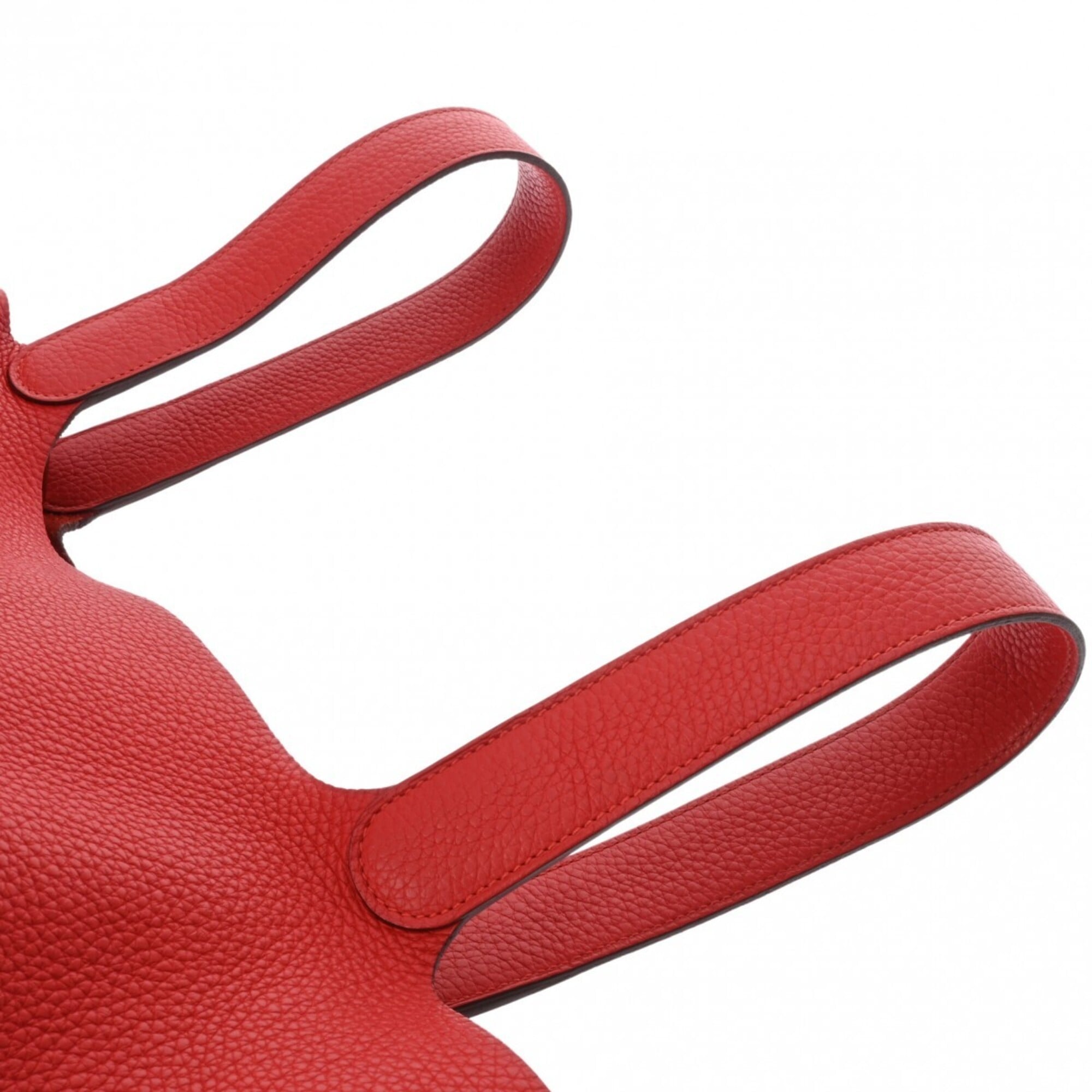 Hermes Picotin Rouge Casaque Taurillon Clemence Leather Handbag (Pre-Owned)