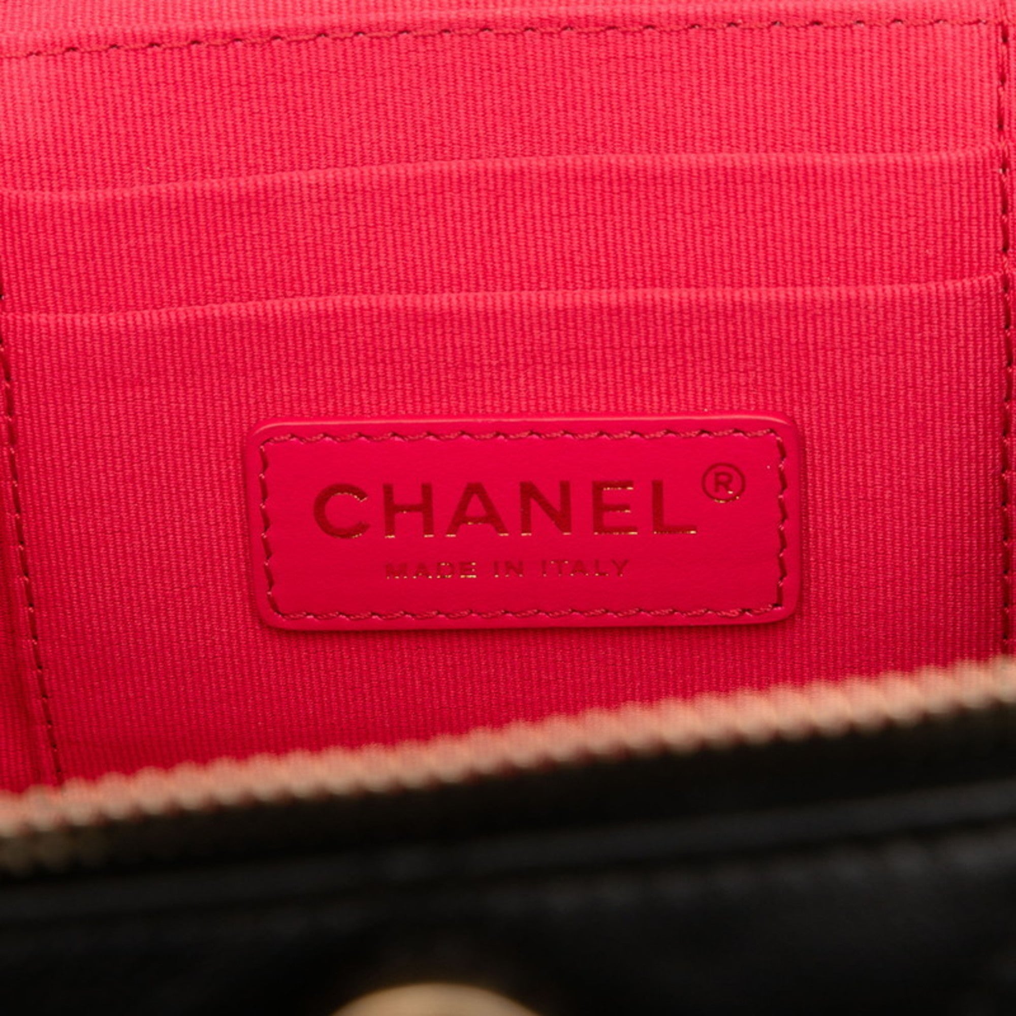 Chanel Black Leather Shoulder Bag Vanity Bag (Pre-Owned)