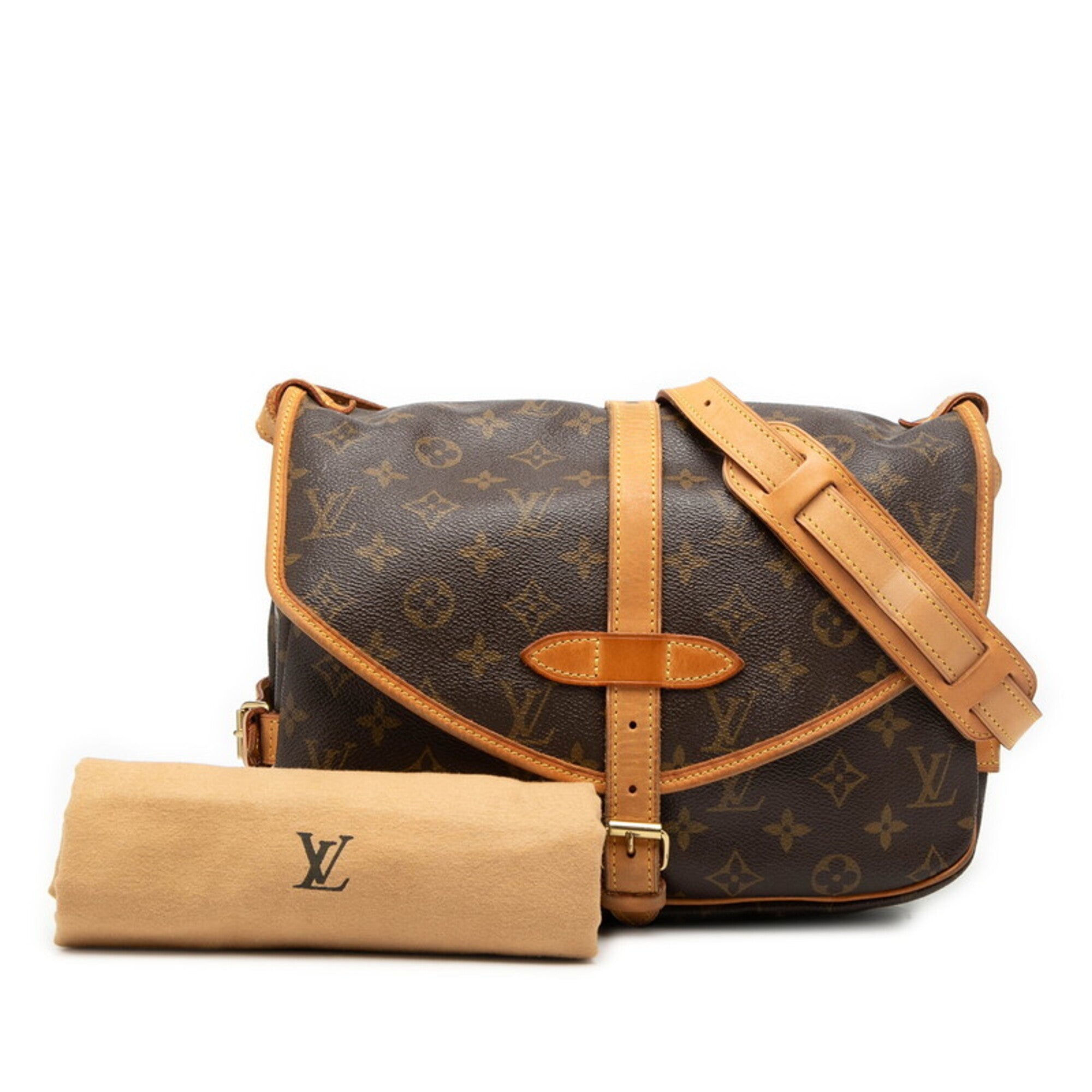 Louis Vuitton Brown Pvc Leather Shoulder Bag (Pre-Owned)