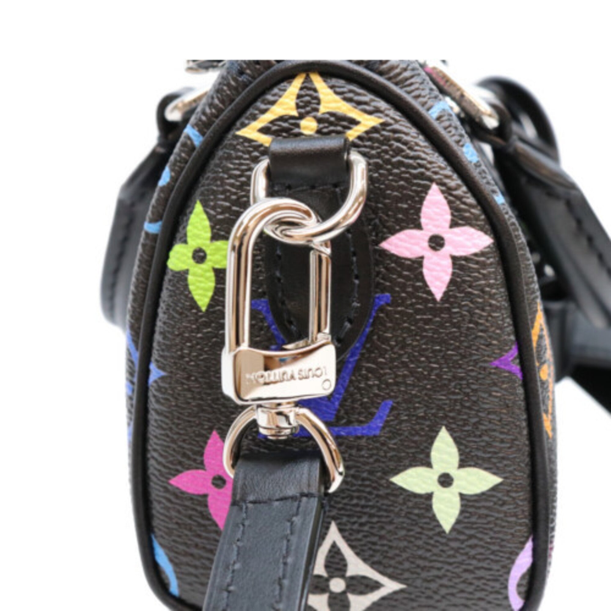 Louis Vuitton Black Monogram Multicolore Boston Bag (Pre-Owned)